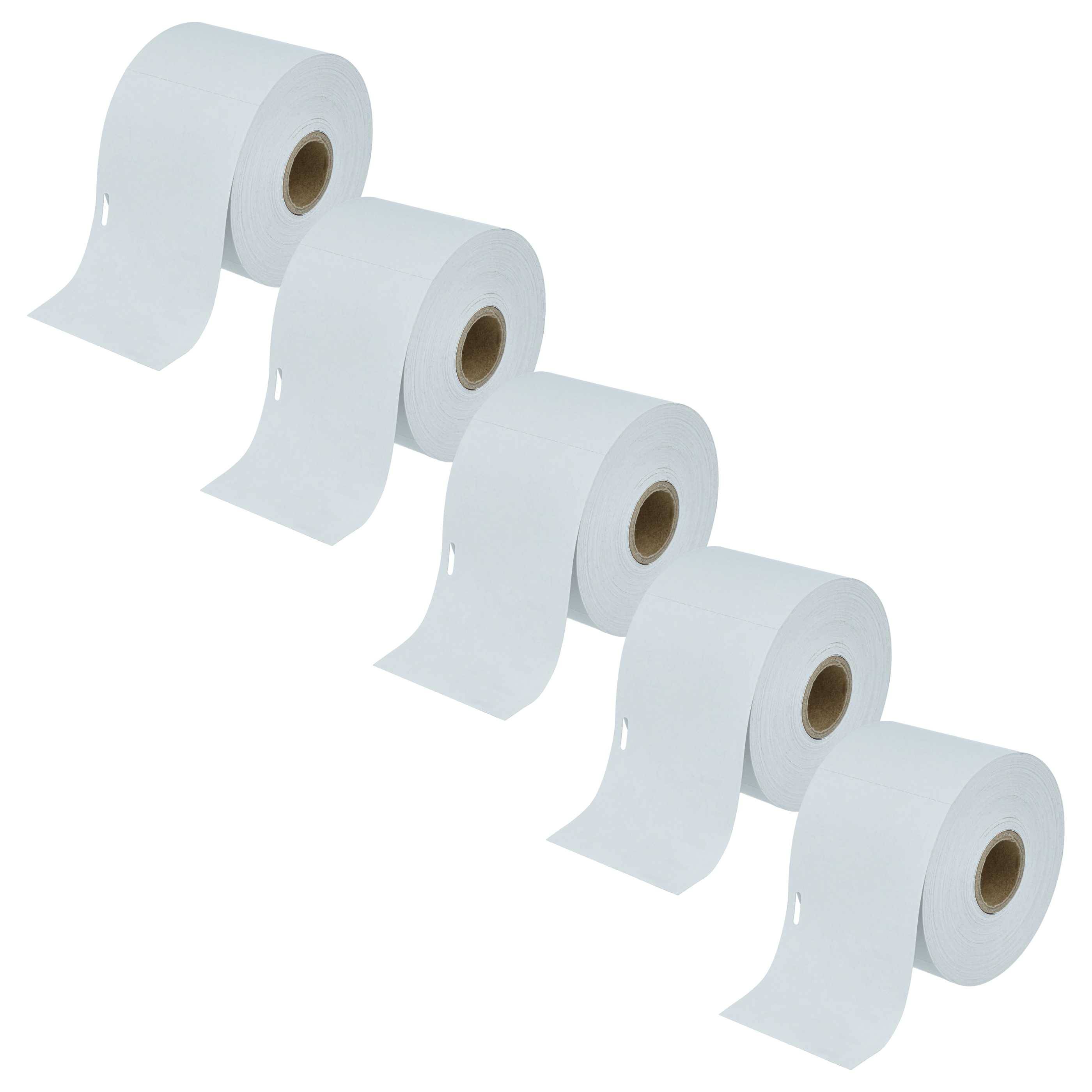 vhbw 5x Rolle 62mm x 106mm (250 Etiketten) Ersatz für Dymo S0929110 für Drucker Weiß
