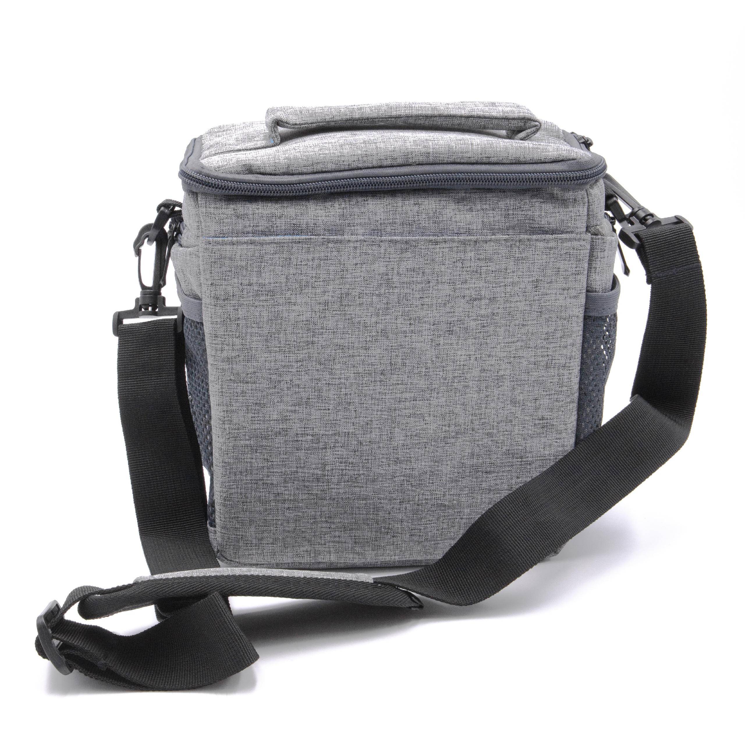 vhbw Universal Kameratasche, grau Canvas passend für DSLR Kamera