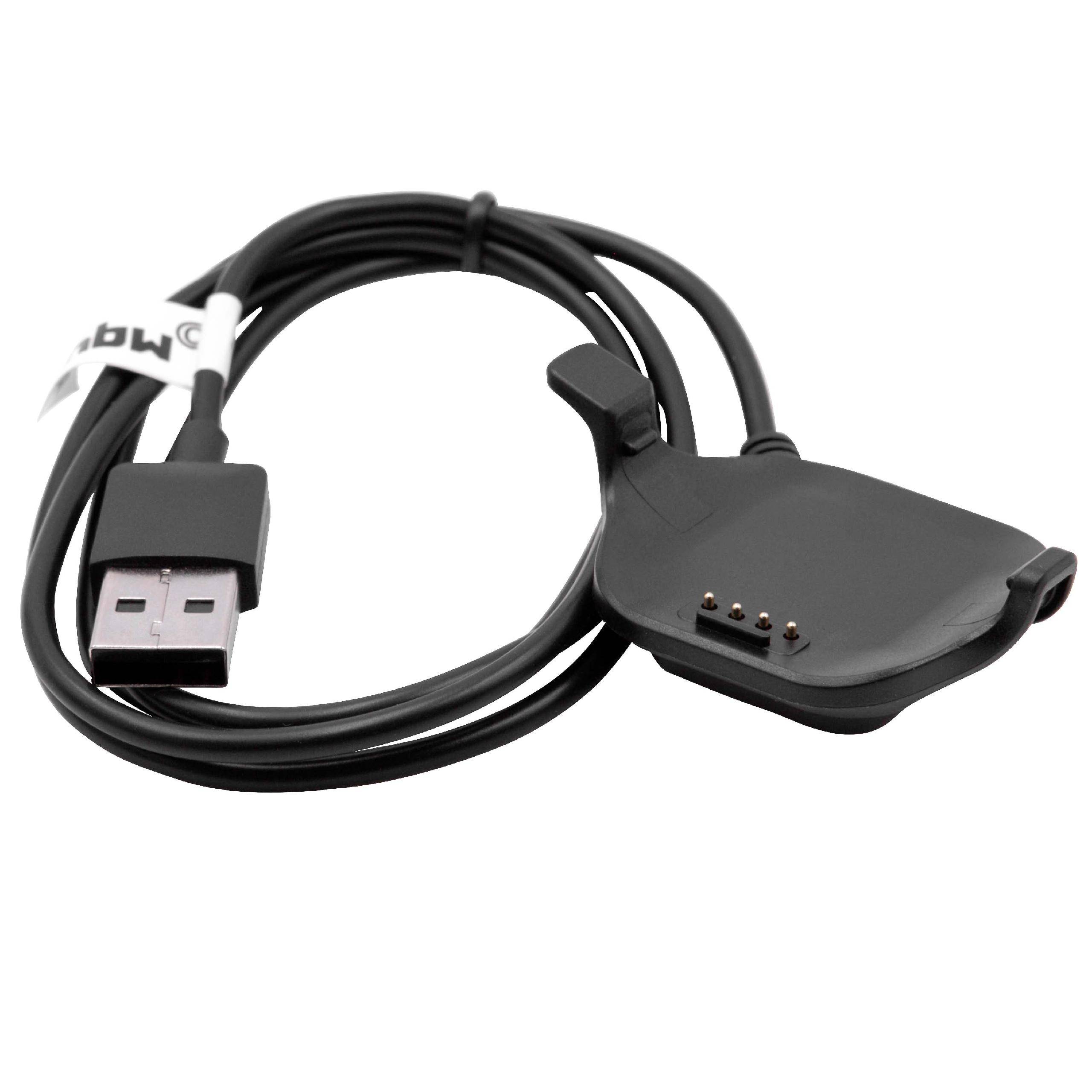 vhbw Ladekabel Ladestation kompatibel mit Fitnessuhr, Smartwatch Garmin Forerunner 25 (large) Ersatzkabel Datenkabel