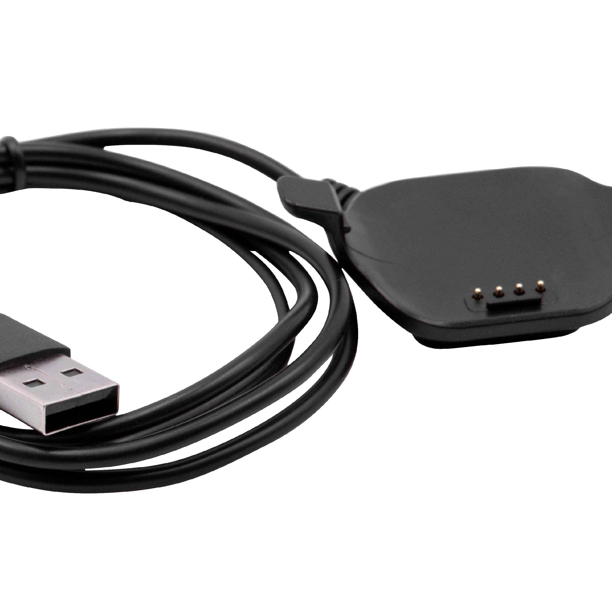 vhbw Ladekabel Ladestation kompatibel mit Fitnessuhr, Smartwatch Garmin Forerunner 25 (large) Ersatzkabel Datenkabel