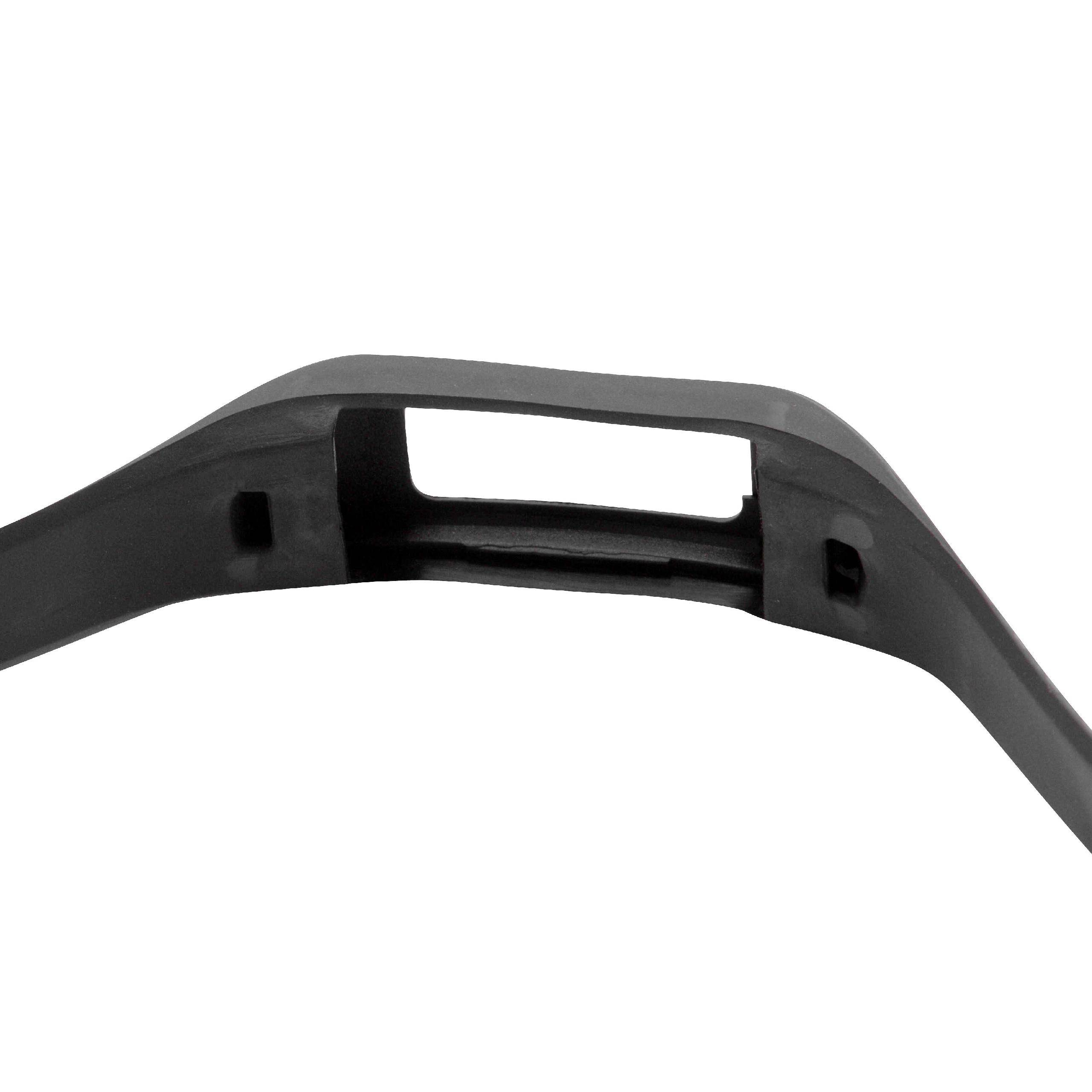 vhbw Ersatz Armband kompatibel mit Garmin Vivofit 1, 2 Fitnessuhr, Smartwatch - 17,5 - 22,5 cm Karo-Muster Silikon schwarz