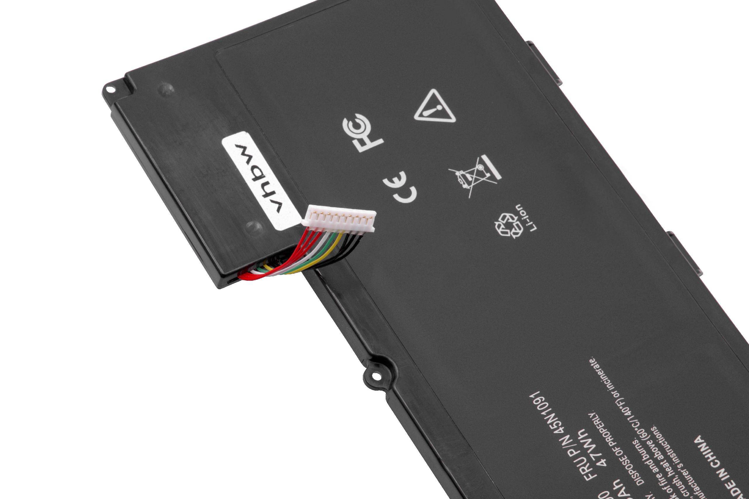 vhbw Akku Ersatz für Lenovo 45N1088, 121500077, 3ICP7/64/84, 45N1091, 45N1089, 45N1090 für Notebook (4250 mAh, 11,1 V, Li-Ion)