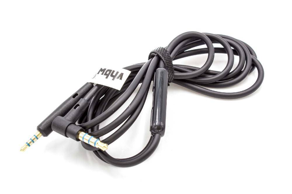 vhbw Audio AUX Kabel kompatibel mit Bose QuietComfort 35, 25 Kopfhörer - Audiokabel 3,5 mm Klinkenstecker, Mikrofon, Rufannahme-Taste, 150 cm