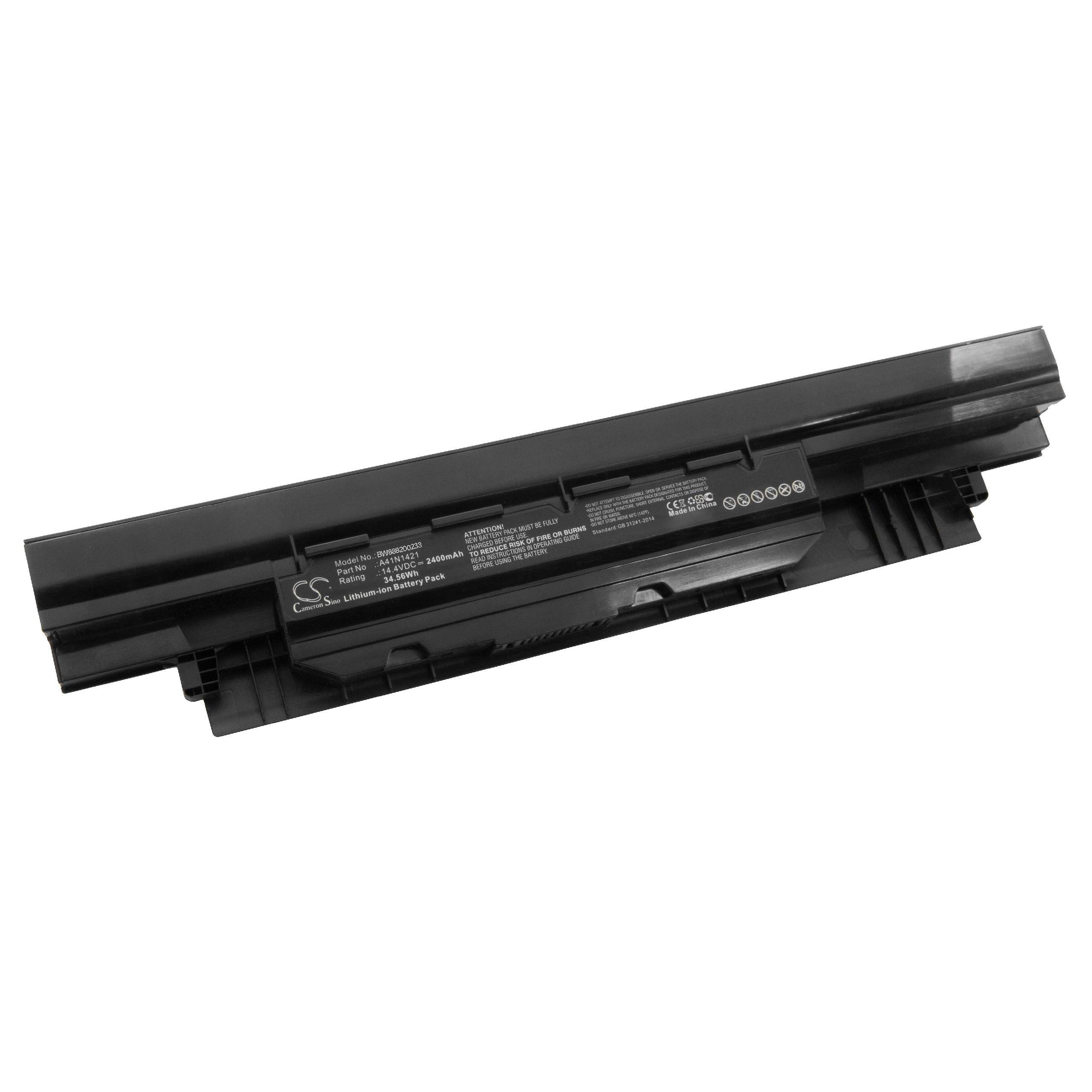 vhbw Akku kompatibel mit Asus P2430UJ-WO0350R, P2438U-0341A6500U, P2438U-0351A6200U, P2438U1 Notebook (2400 mAh, 14,4 V, Li-Ion)
