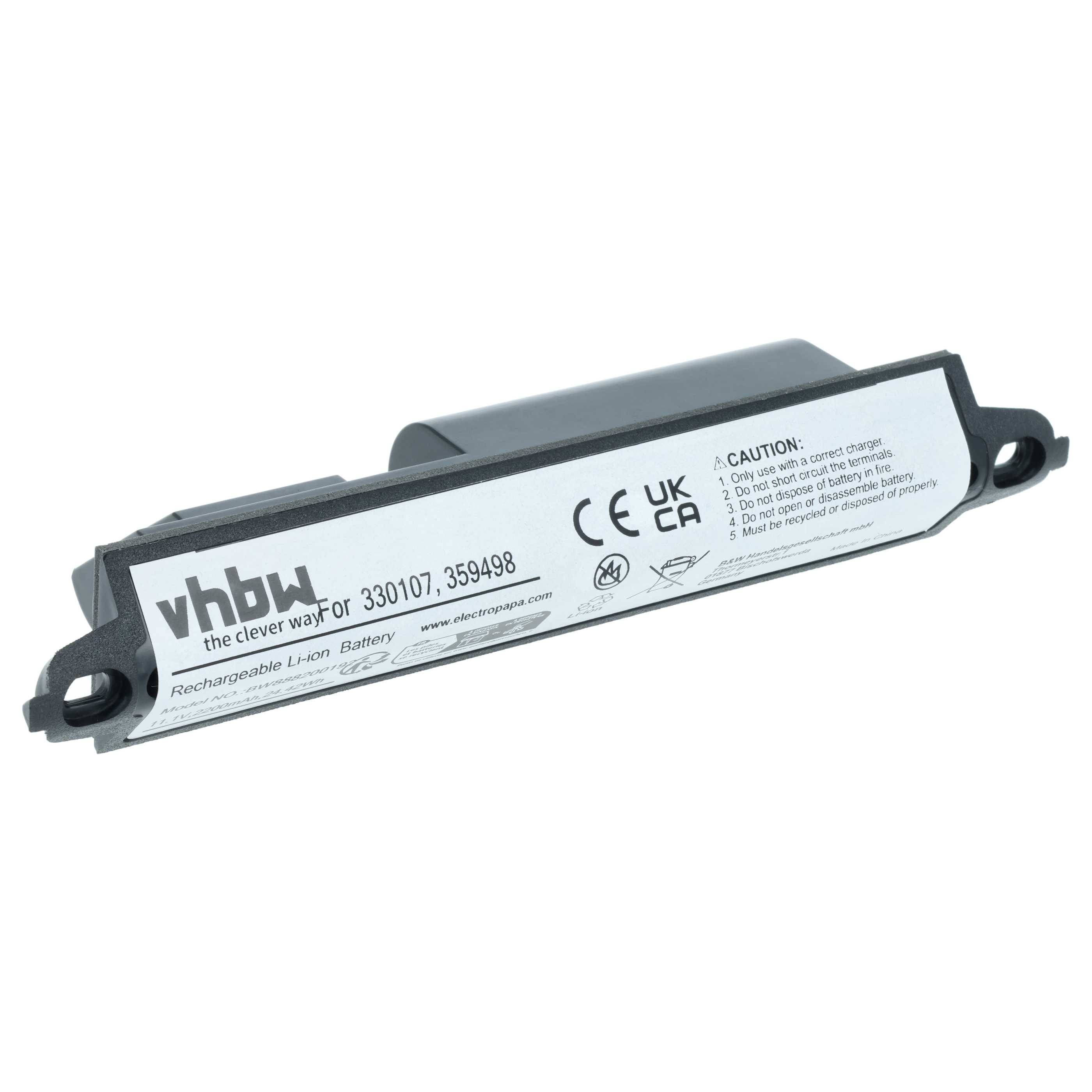 vhbw 1x Akku Ersatz für Bose 330105, 330107, 359498, 330105A, 330107A, 359495, 404600, 404900 für Lautsprecher Boxen Speaker (2200 mAh, 11,1 V, Li-I