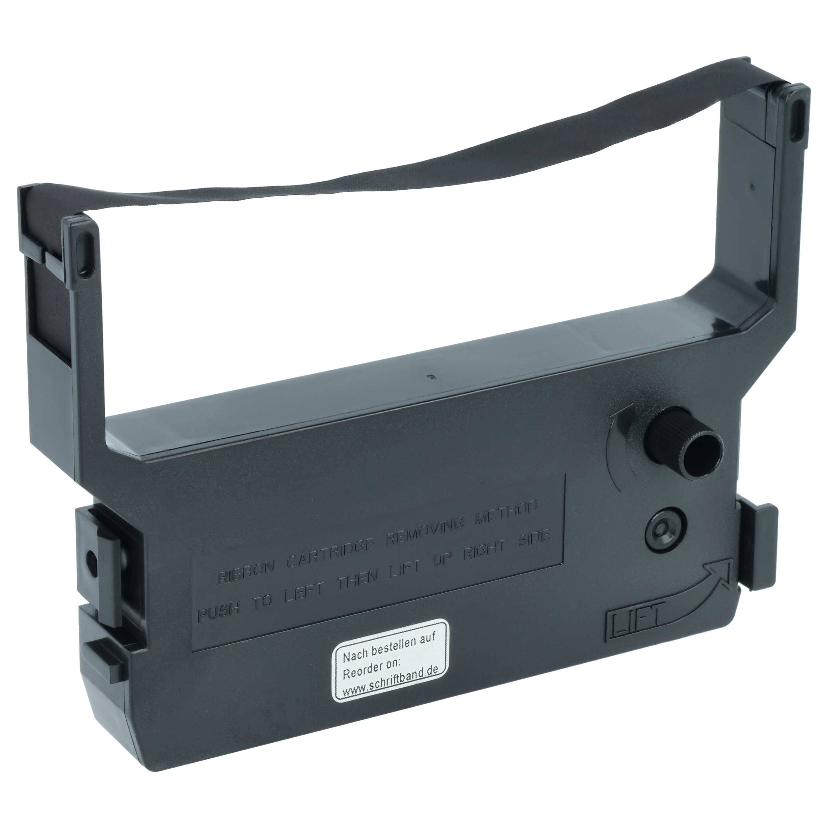 vhbw Farbband Schriftband kompatibel mit Citizen DP 630, ECR 5000, DP 720, DP 710, H 950, H 750-02 Nadeldrucker, Bondrucker - Schwarz