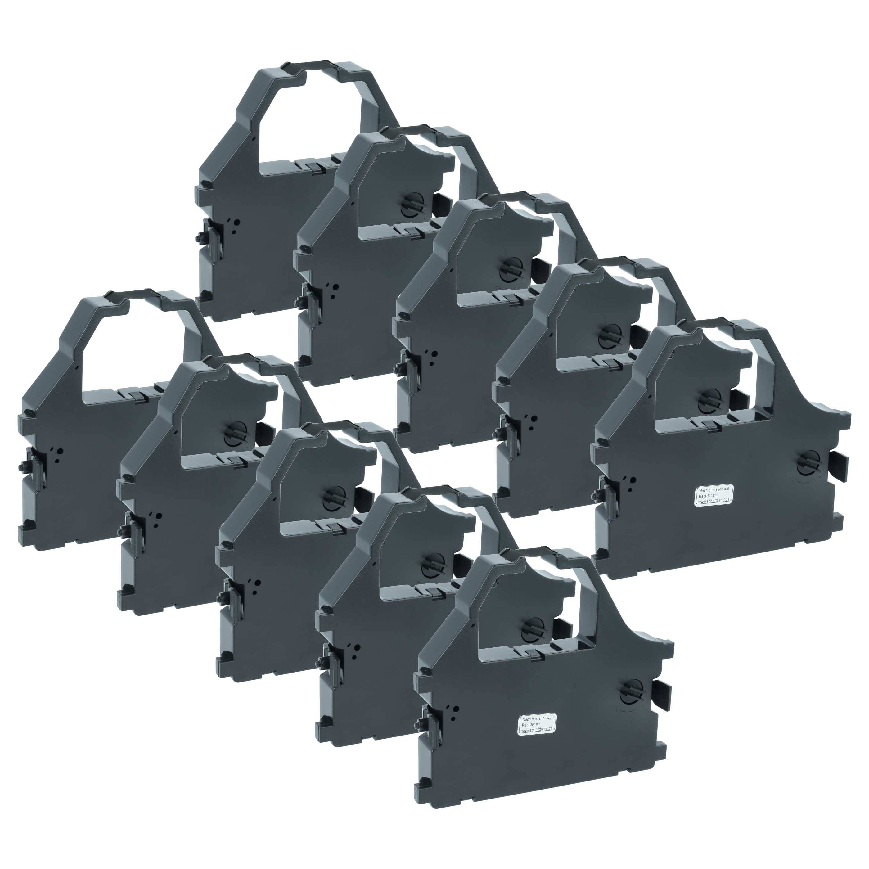 vhbw 10x Farbband kompatibel mit ESCOM Powerprint SM 600 | Nadeldrucker, Bondrucker - Schwarz