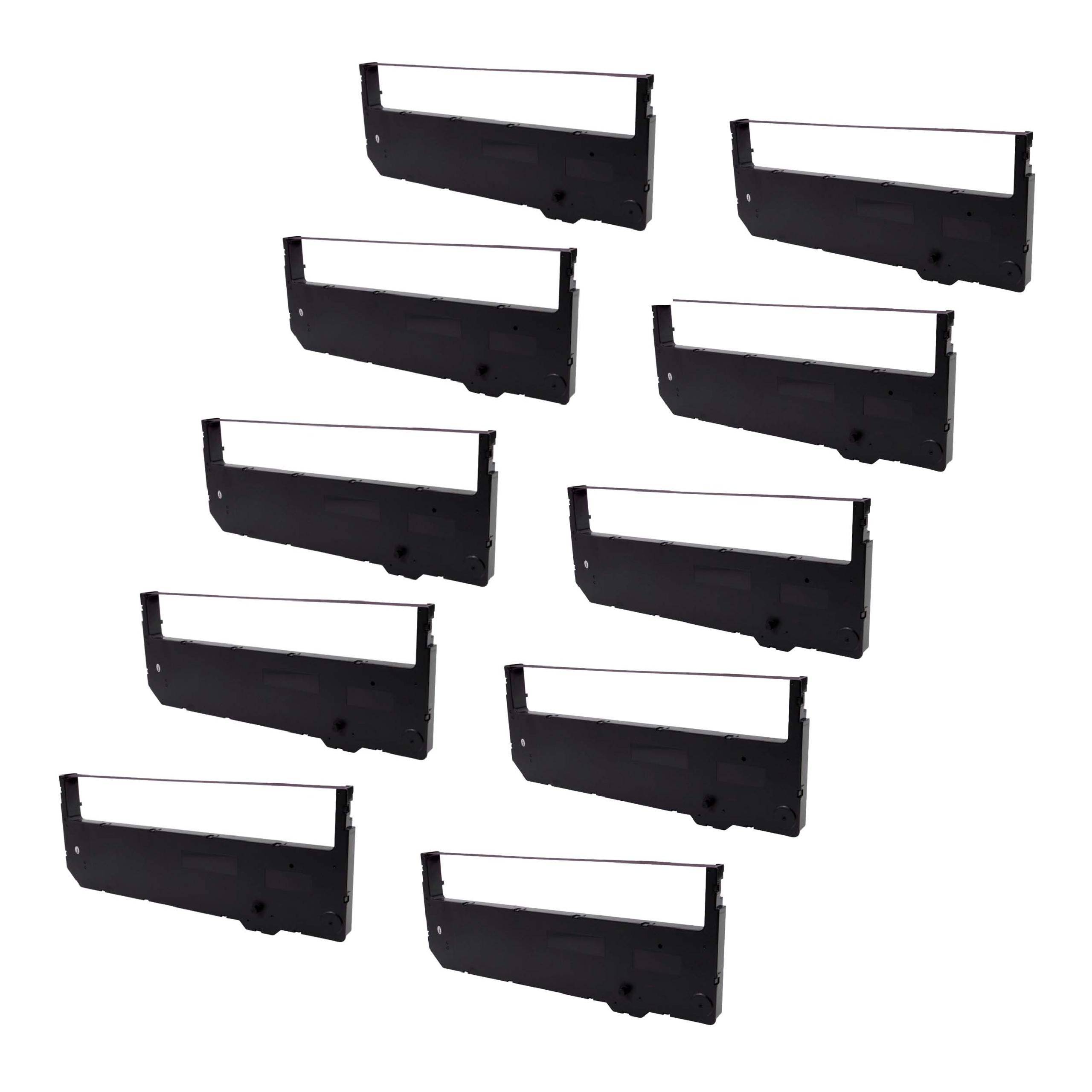 vhbw 10x Farbband Schriftband kompatibel mit Tally Genicom MT600, MT645, MT660, MT661, MT690, MT691 Nadeldrucker, Bondrucker - Schwarz