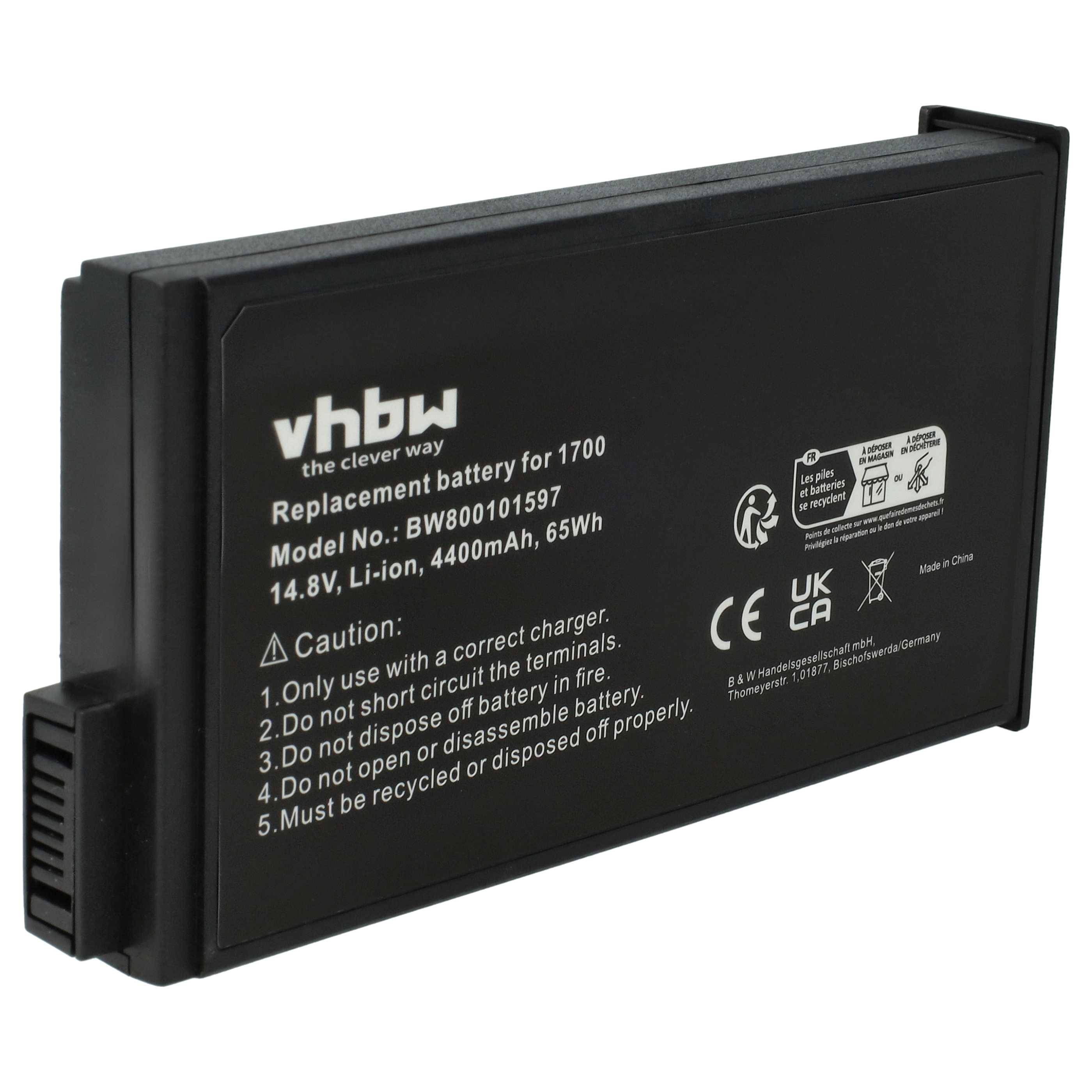 vhbw Akku kompatibel mit HP CompaQ NX5000-PE735PA, NX5000-PE734PA, NX5000-PE760PA, NX5000-PE759PA Notebook (4400 mAh, 14,4 V, Li-Ion)