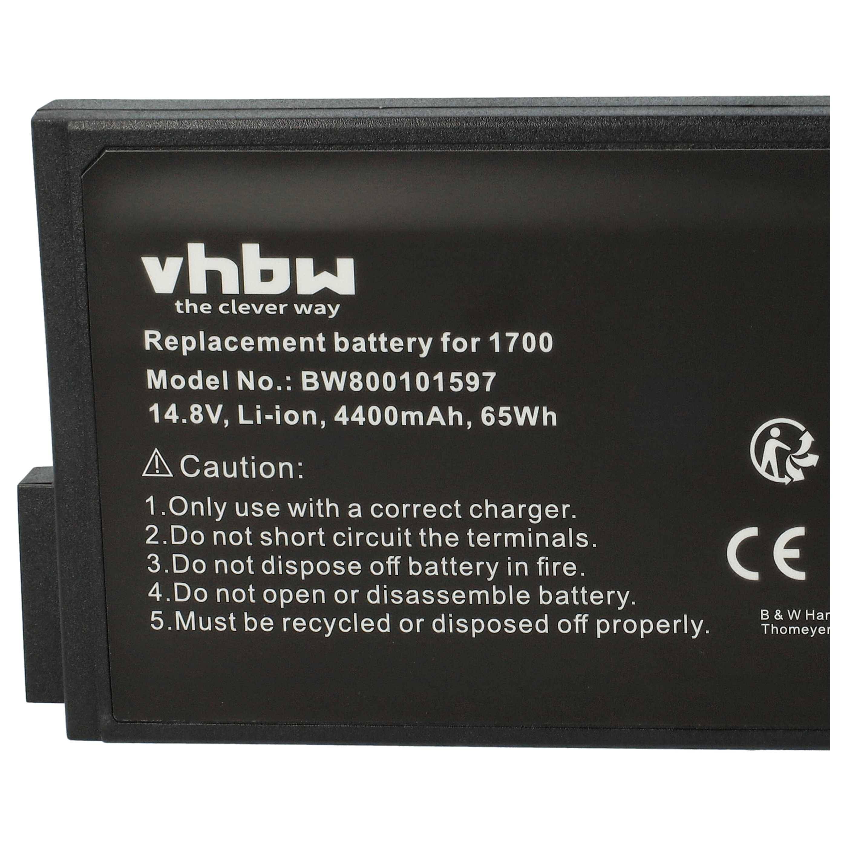 vhbw Akku kompatibel mit HP CompaQ NX5000-PE735PA, NX5000-PE734PA, NX5000-PE760PA, NX5000-PE759PA Notebook (4400 mAh, 14,4 V, Li-Ion)