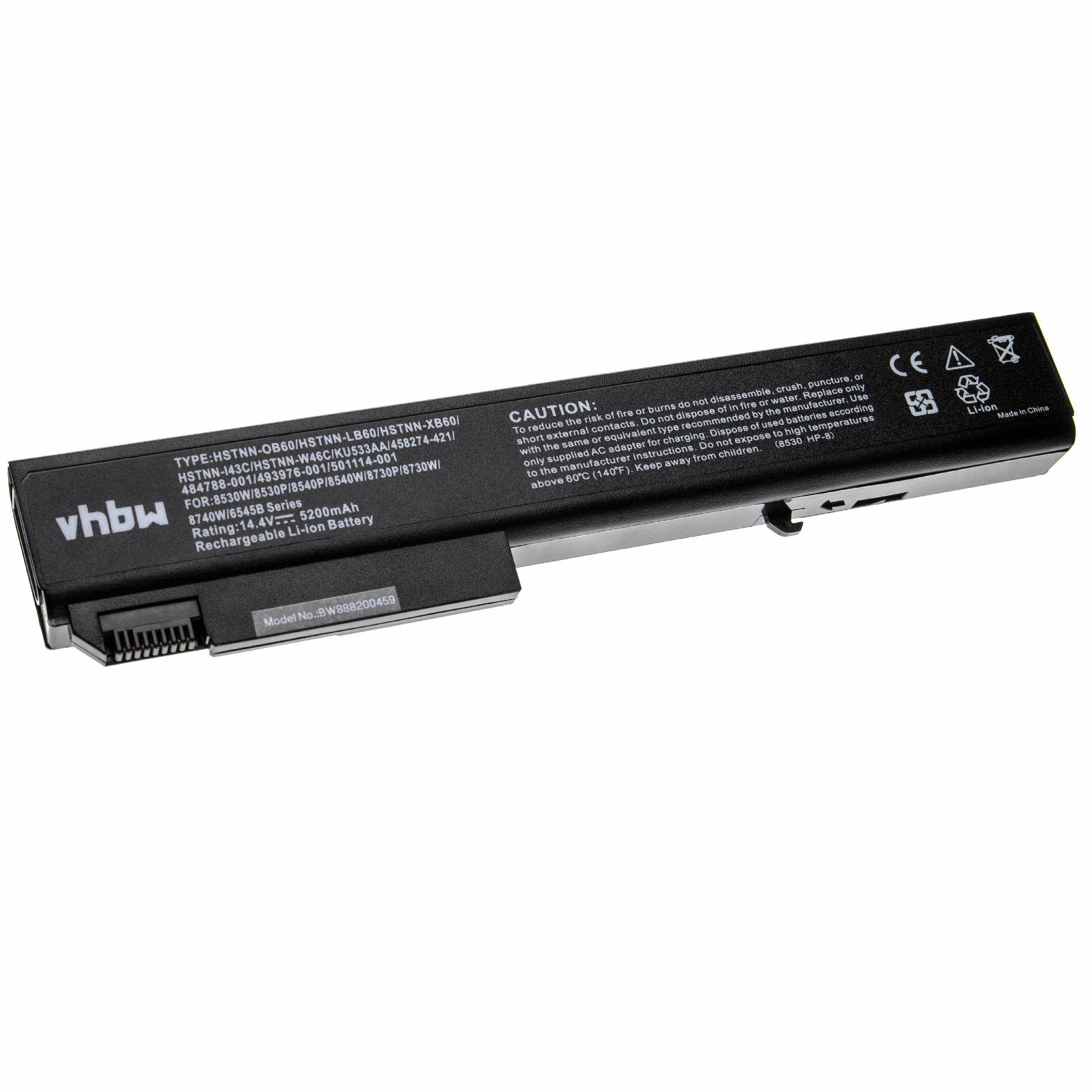 vhbw 1x Akku kompatibel mit HP ProBook 6545b Notebook (5200 mAh, 14,4 V, Li-Ion)