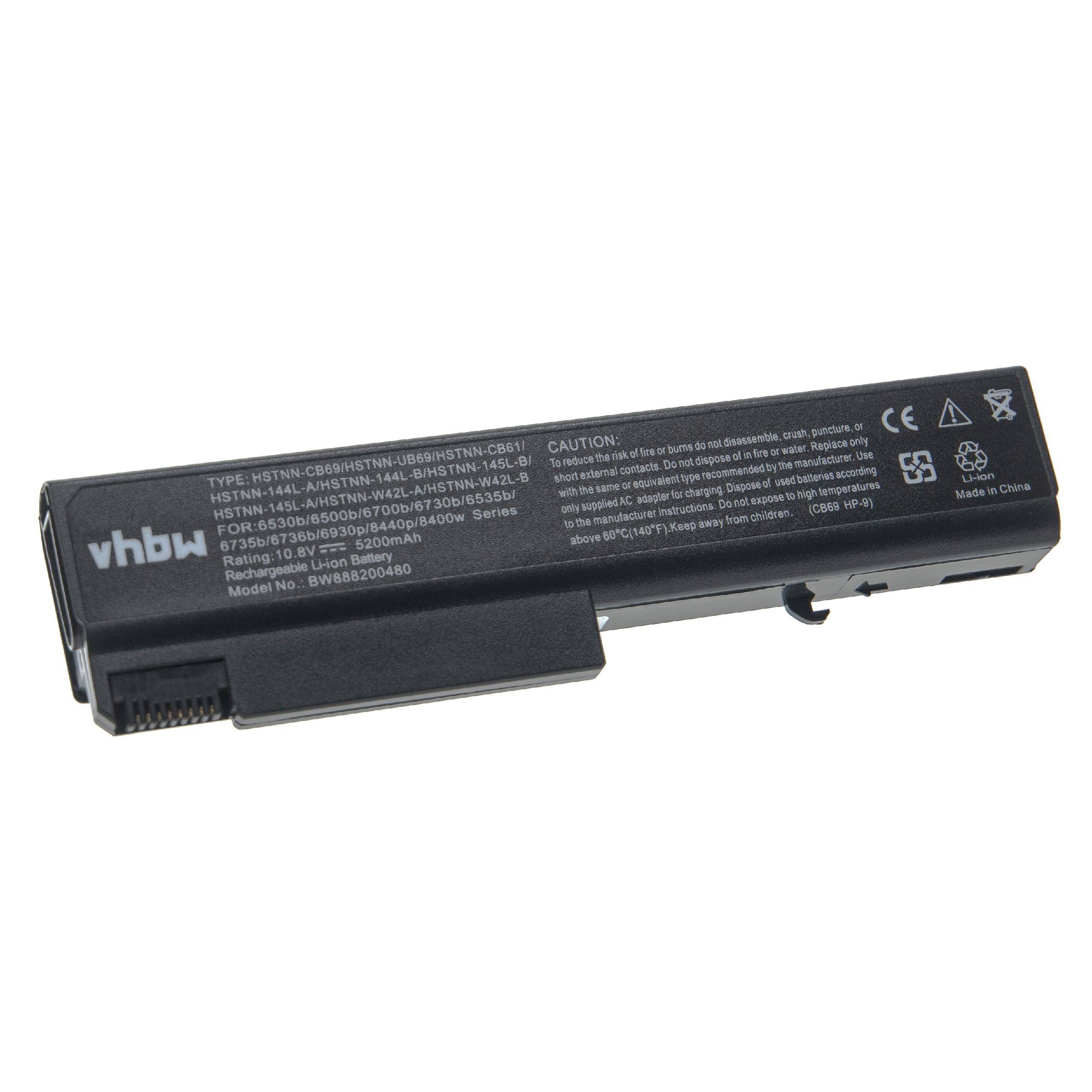 vhbw Akku Ersatz für HP HSTNN-145L-A, HSTNN-145L-B, HSTNN-1B69, HSTNN-C66C-4 für Notebook (5200mAh, 10,8V, Li-Ion)