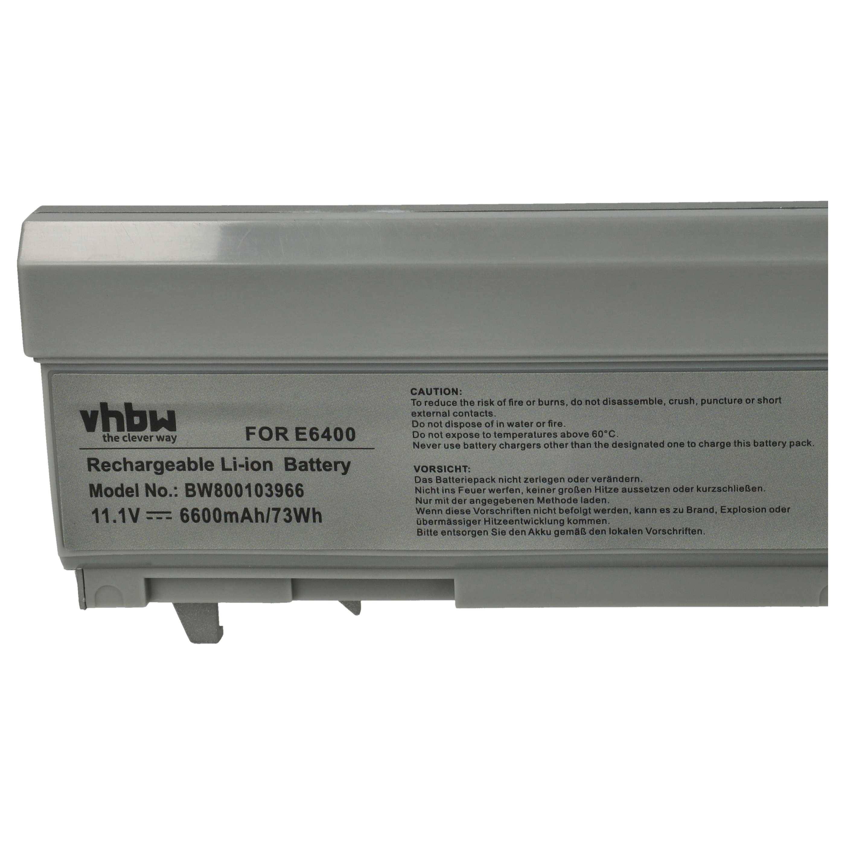 vhbw Akku Ersatz für Dell 0P018K, 0MP307, 0H1391, 0GU715, 0W0X4F, 0TX283, 0RG049 für Notebook (6600 mAh, 11,1 V, Li-Ion)