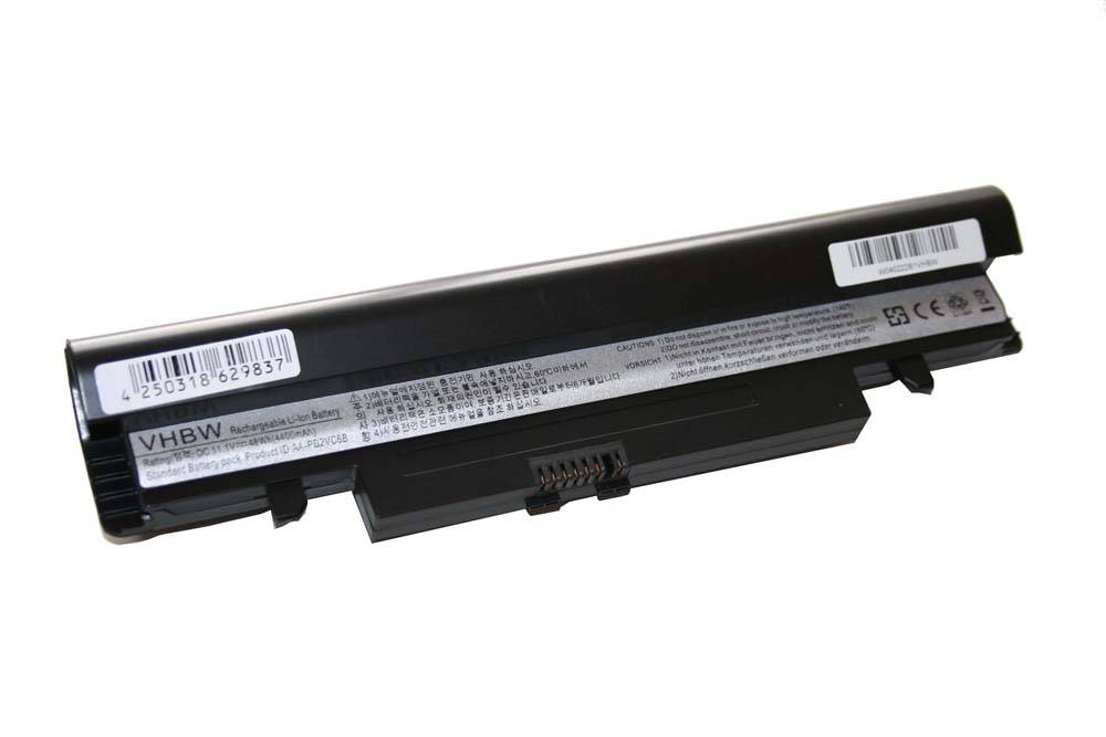 vhbw Akku kompatibel mit Samsung N145, N145-JP01, N143P, N145-JP01HU, N145-JP01NL, N143 Plus Notebook (4400 mAh, 11,1 V, Li-Ion) - Farbe: schwarz