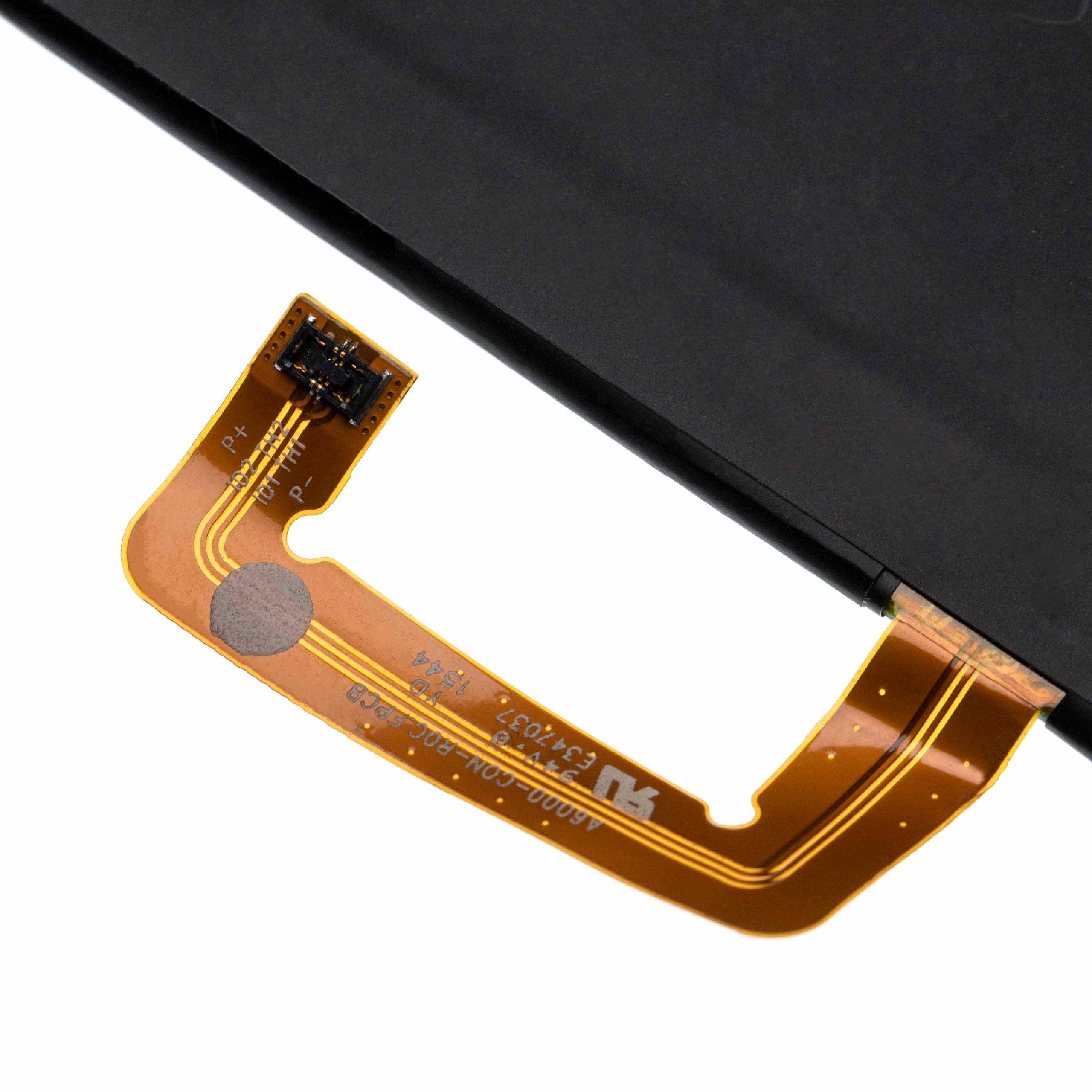 Eine Nahaufnahme eines Flachbandkabels, das mit einer schwarzen elektronischen Komponente verbunden ist, wobei Leiterbahnen und ein kleiner Chip auf dem flexiblen Träger zu sehen sind.