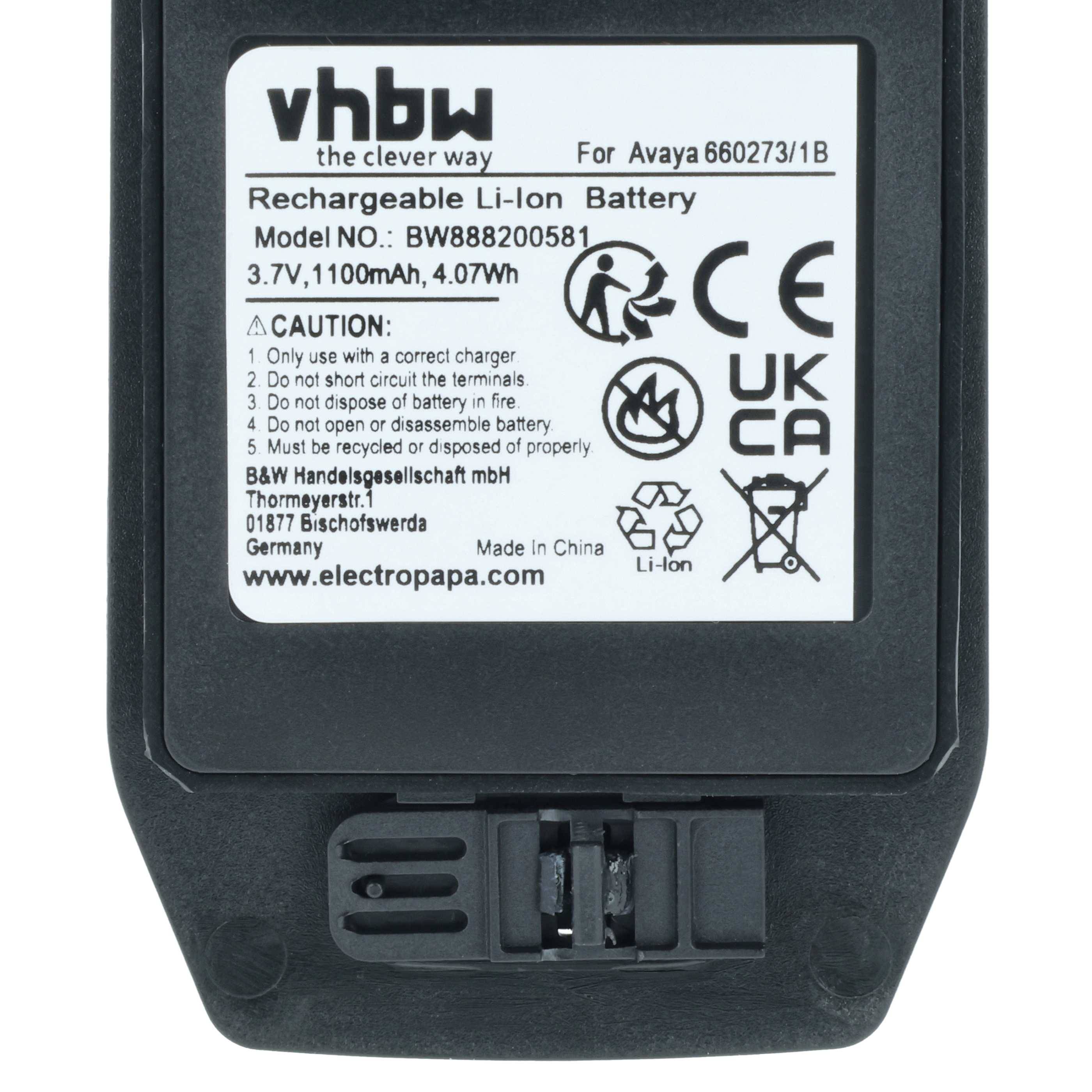 vhbw 2x Akku kompatibel mit DeTeWe DT423, DT413 Handy Smartphone Telefon (1100 mAh, 3,7 V, Li-Ion)