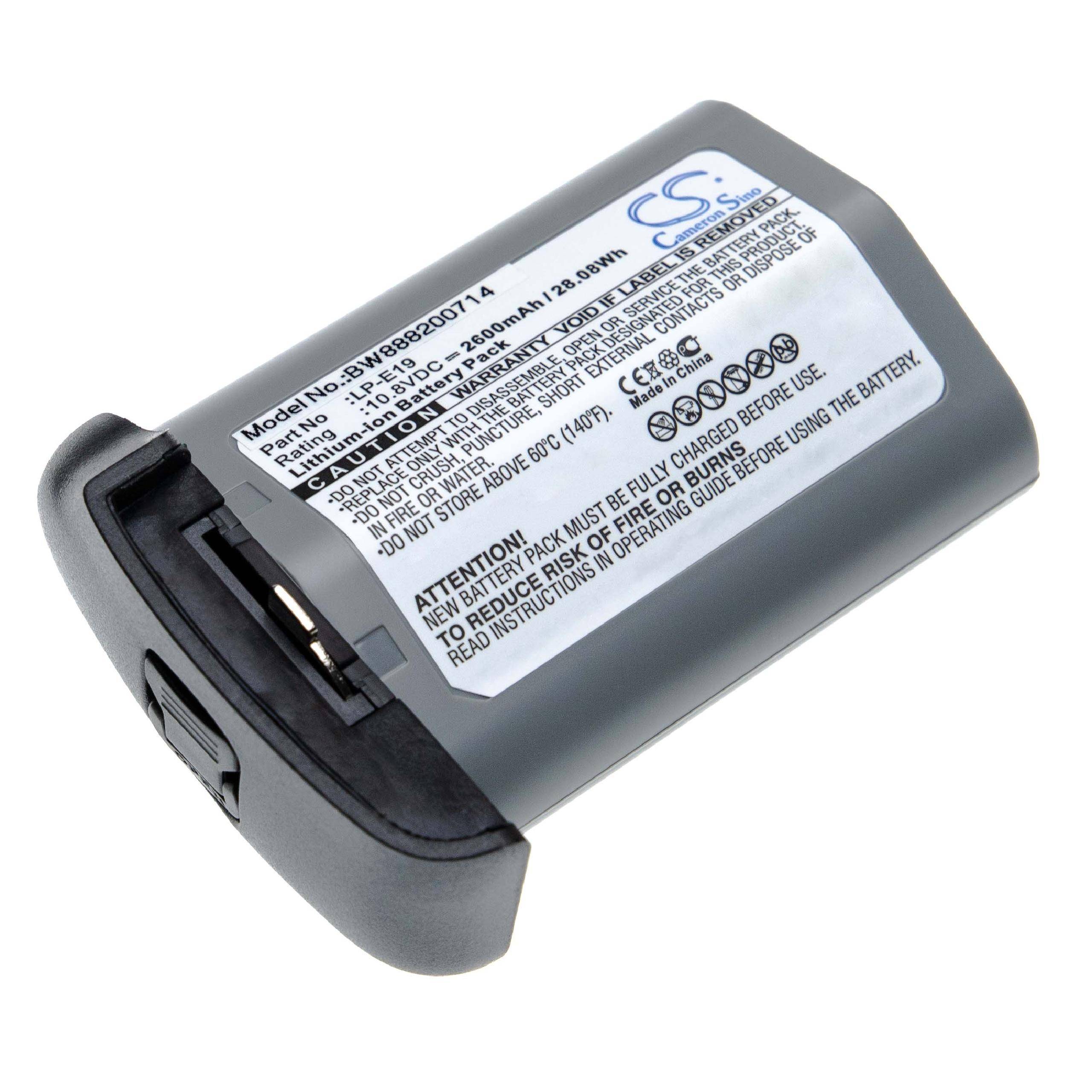 vhbw Akku kompatibel mit Canon EOS 1D Mark 3, 1D Mark 4, 1Ds Mark 3, 1D, 1D Mark III, 1D Mark IV Kamera (2600 mAh, 10,8 V, Li-Ion)