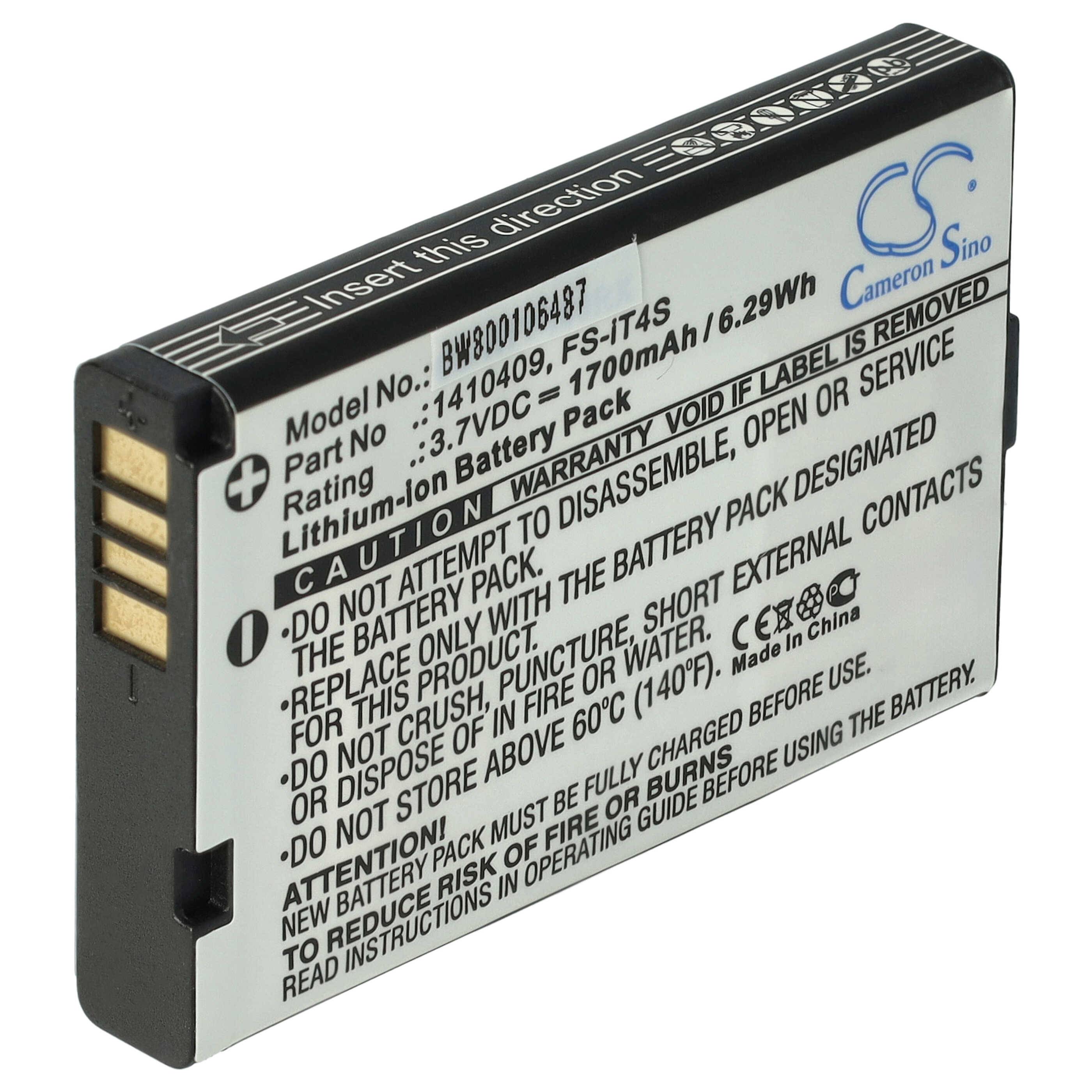 vhbw Akku kompatibel mit Reely GT4 EVO Gamepad Controller (1700 mAh, 3,7 V, Li-Ion)