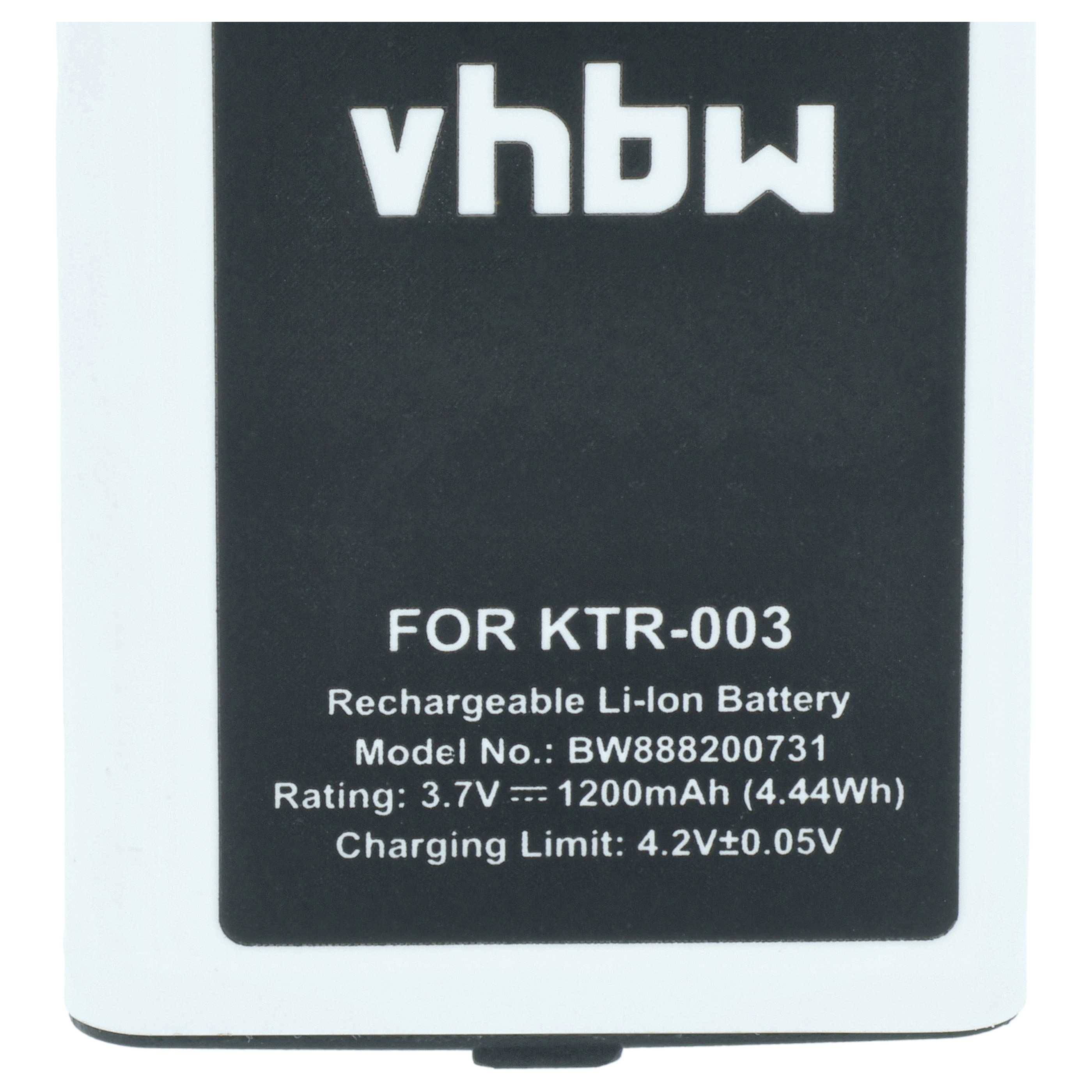 vhbw Akku kompatibel mit Nintendo NN3DS, MWH710A01, New 3DS Spielekonsole (1200 mAh, 3,7 V, Li-Ion)