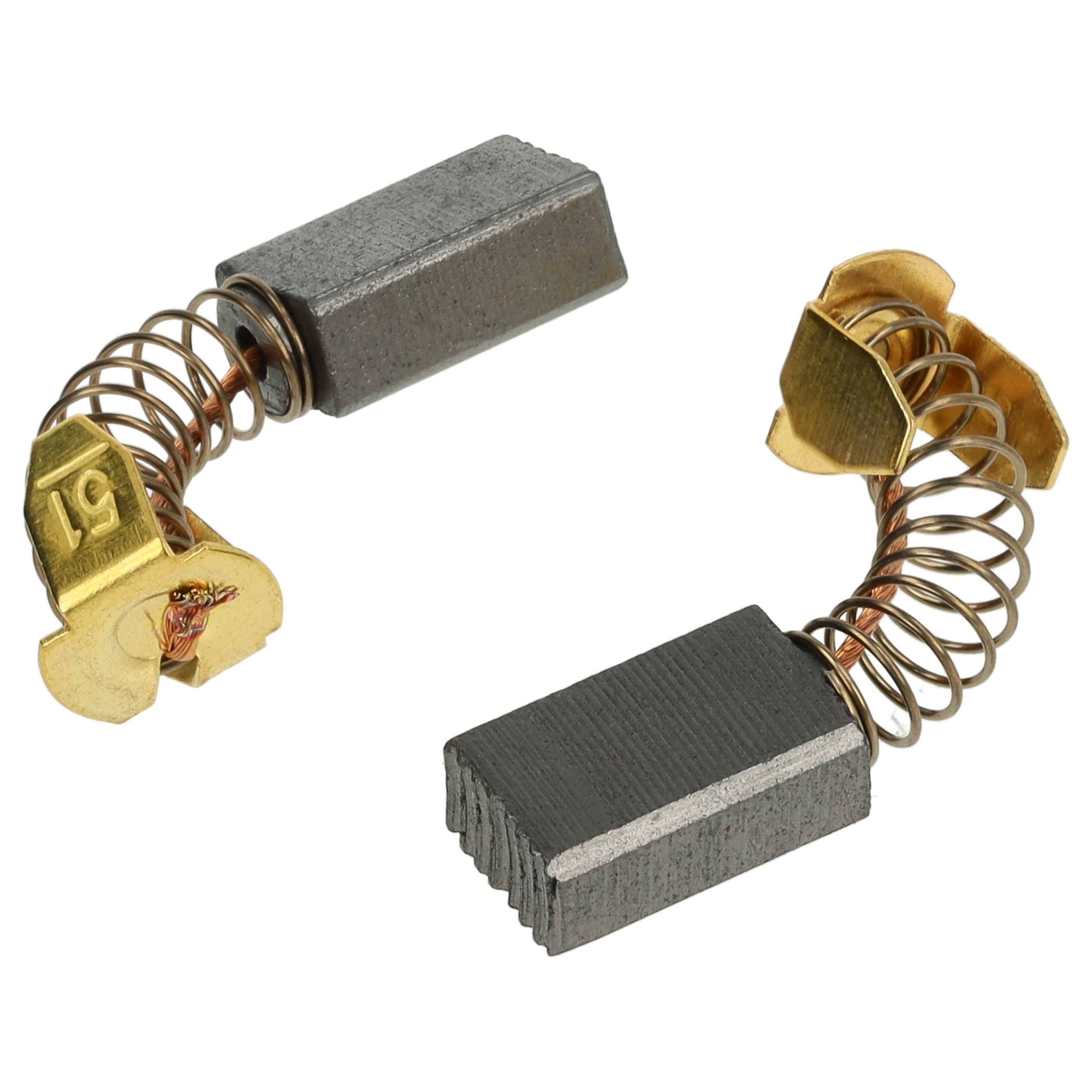 vhbw 2x Kohlebürste kompatibel mit Makita 3700 B | 4014, 3705, 3702, 1902, 1923, 1901, 1923 B, 3701, 3700 Elektrowerkzeug 5 x 8 x 12,8 mm