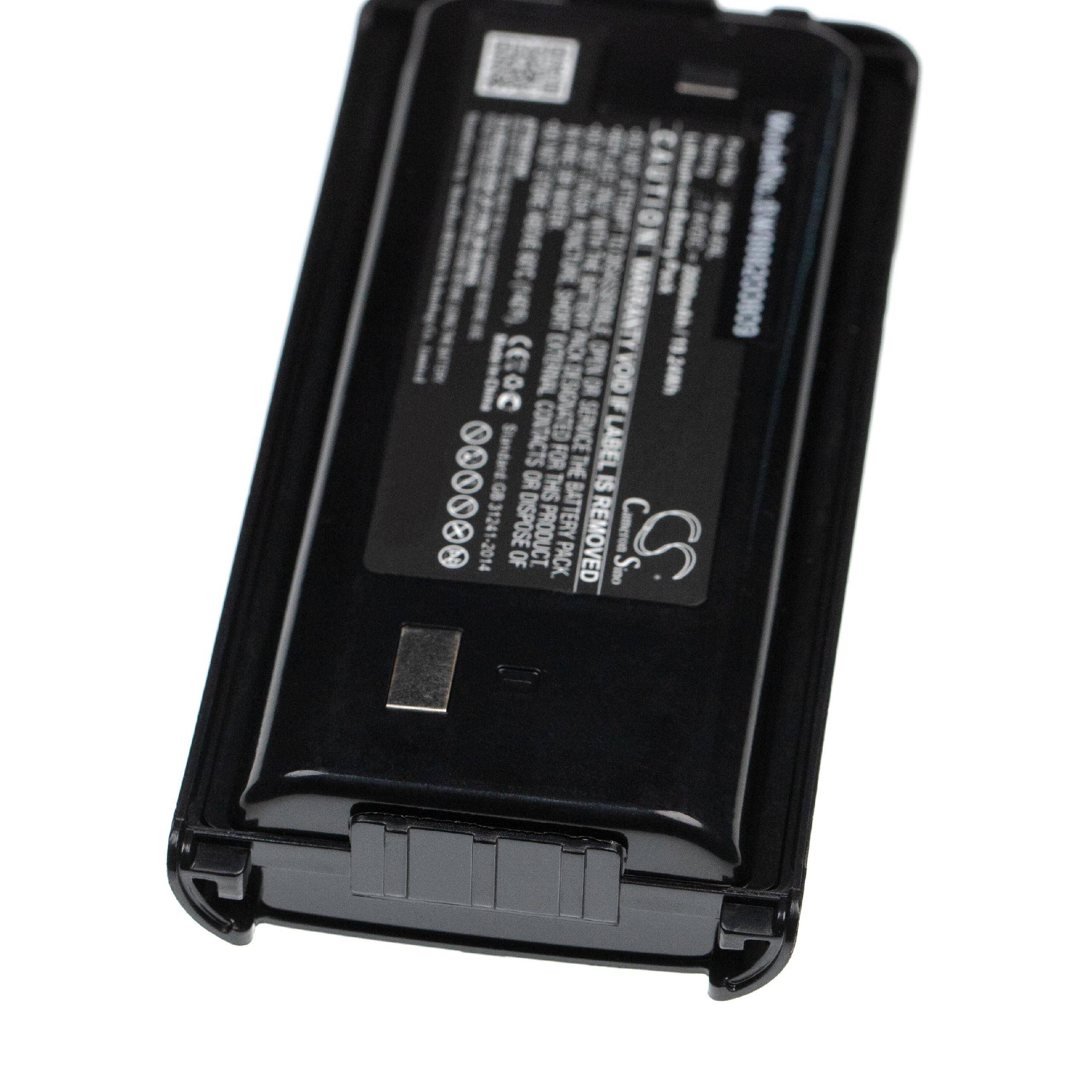 vhbw Akku kompatibel mit Kenwood TK-2312, TK-2400, TK-2400VP, TK-2402, TK-2402V16P Funkgerät, Walkie Talkie (2600mAh, 7,4V, Li-Ion)