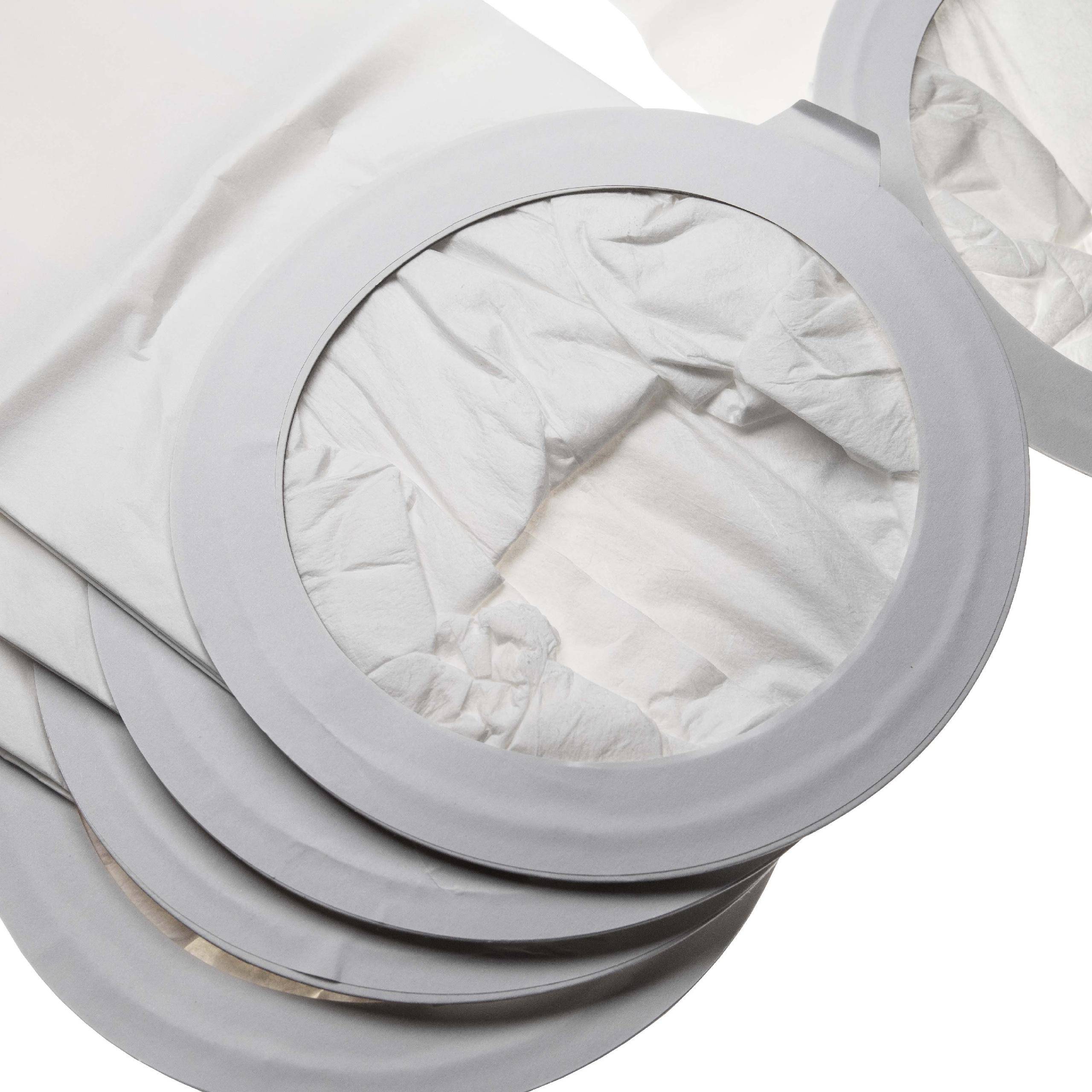 vhbw 20x Staubsaugerbeutel Ersatz für Nilfisk 1471097500 für Staubsauger - Papier, 43,5cm x 17,9cm, Grau, Weiß