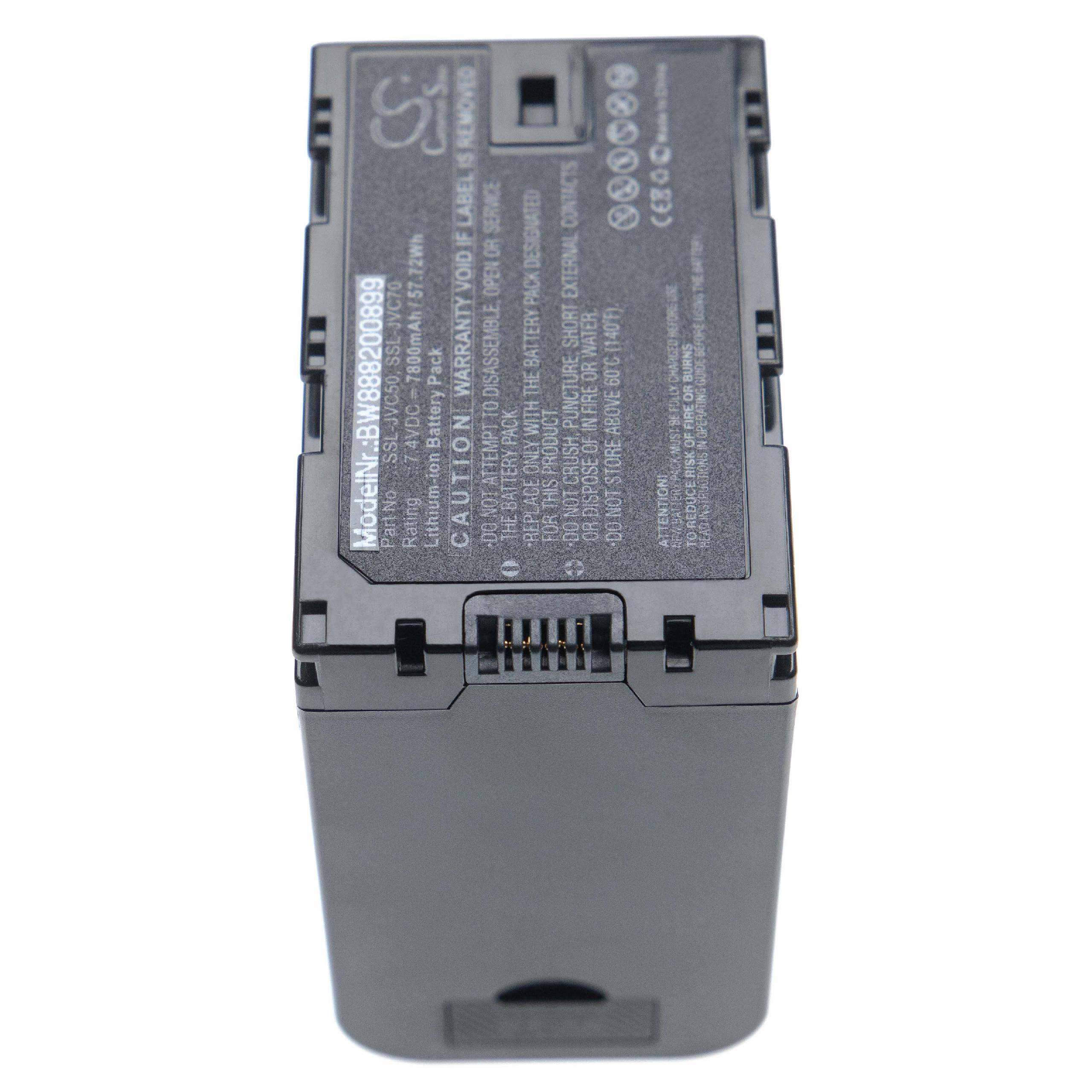 vhbw Akku kompatibel mit JVC GY-LS300CHE, JY-HM360E, LC-2J Videokamera Camcorder (7800 mAh, 7,4 V, Li-Ion) mit USB