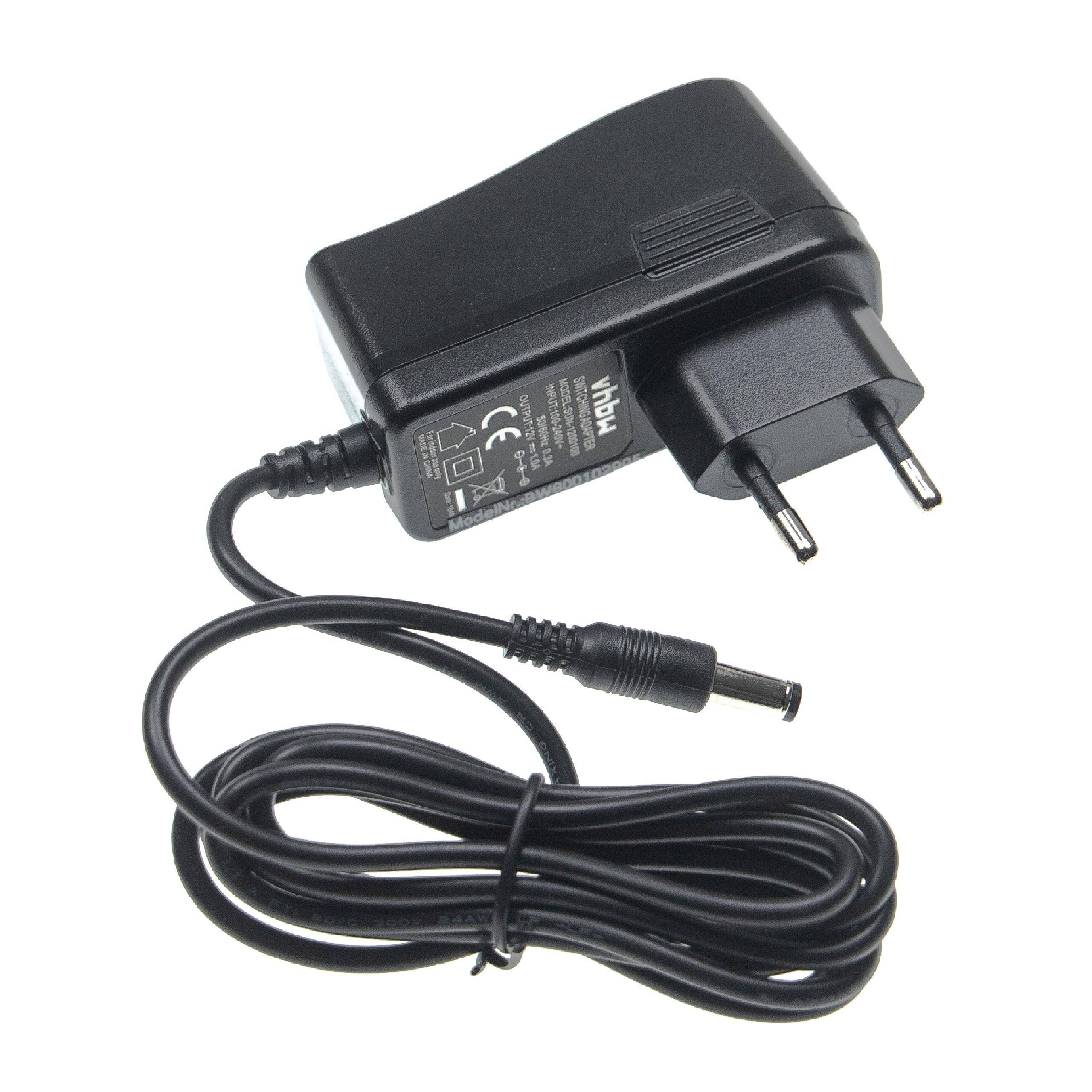 vhbw Netzteil kompatibel mit AVM Fritz!Fon MT-D, Fritz!Fon MT-F, AVM FRITZ!Box 7360, 7390, 7430, 7490, 7570 - AC/DC Netzadapter, 12 V / 1 A