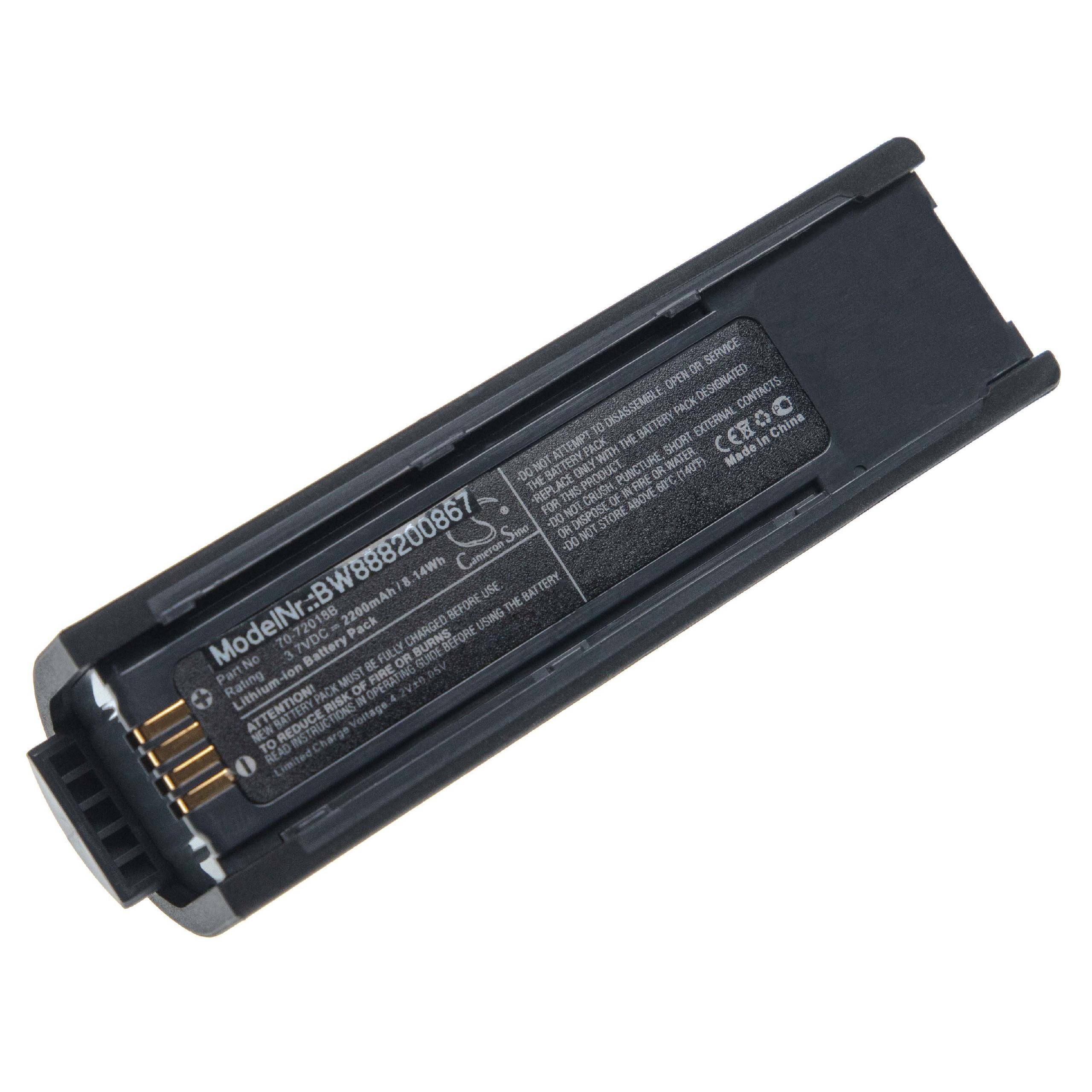 vhbw Akku Ersatz für Metrologic 46-00358, 70-72018B, 70-72018, BJ-MJ02X-2K4KSM für Barcodescanner POS (2200 mAh, 3,7 V, Li-Ion)