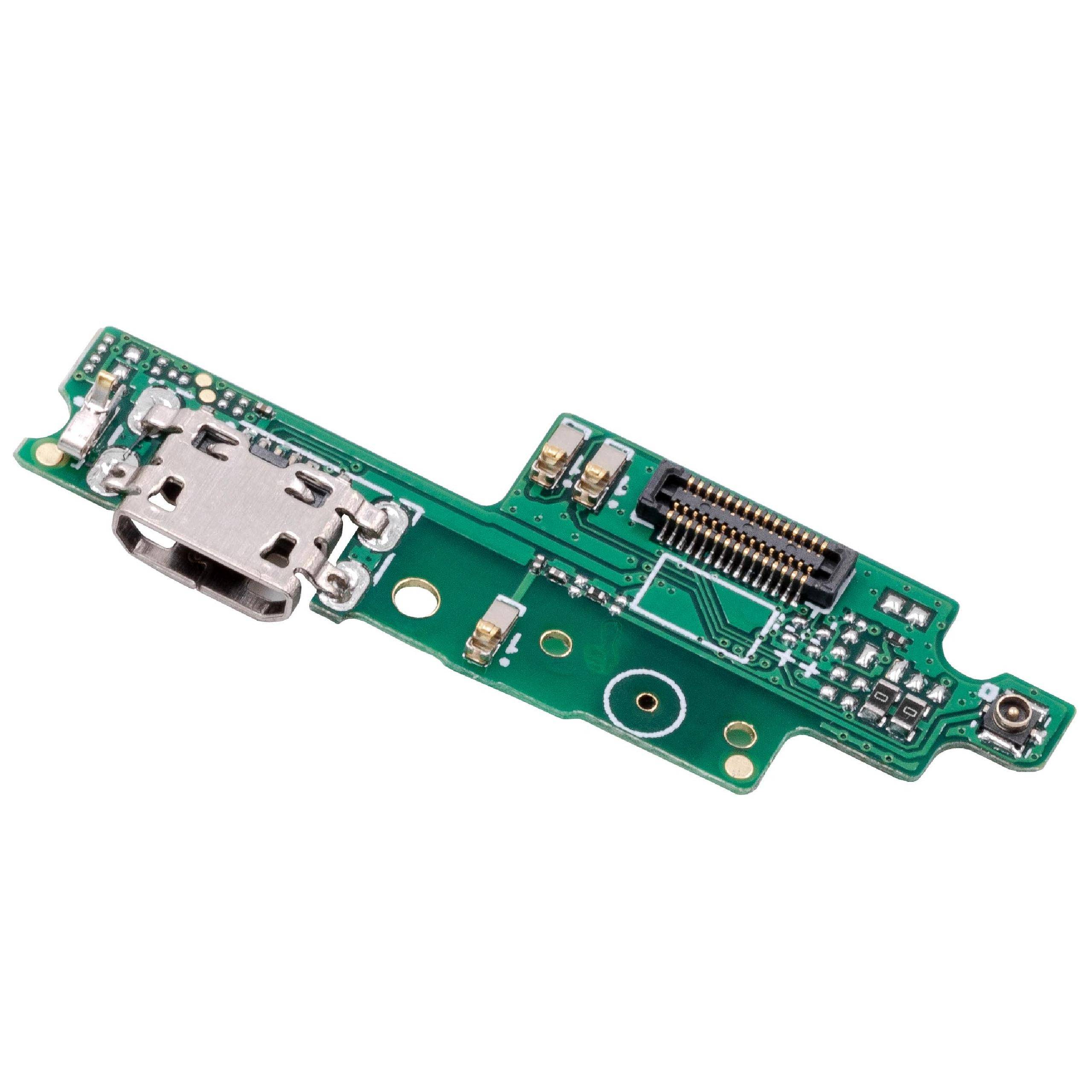 vhbw Ersatz Micro-USB-Ladebuchse mit Mikrofon Ersatz für Xiaomi 521_1815 für Smartphone, Silber