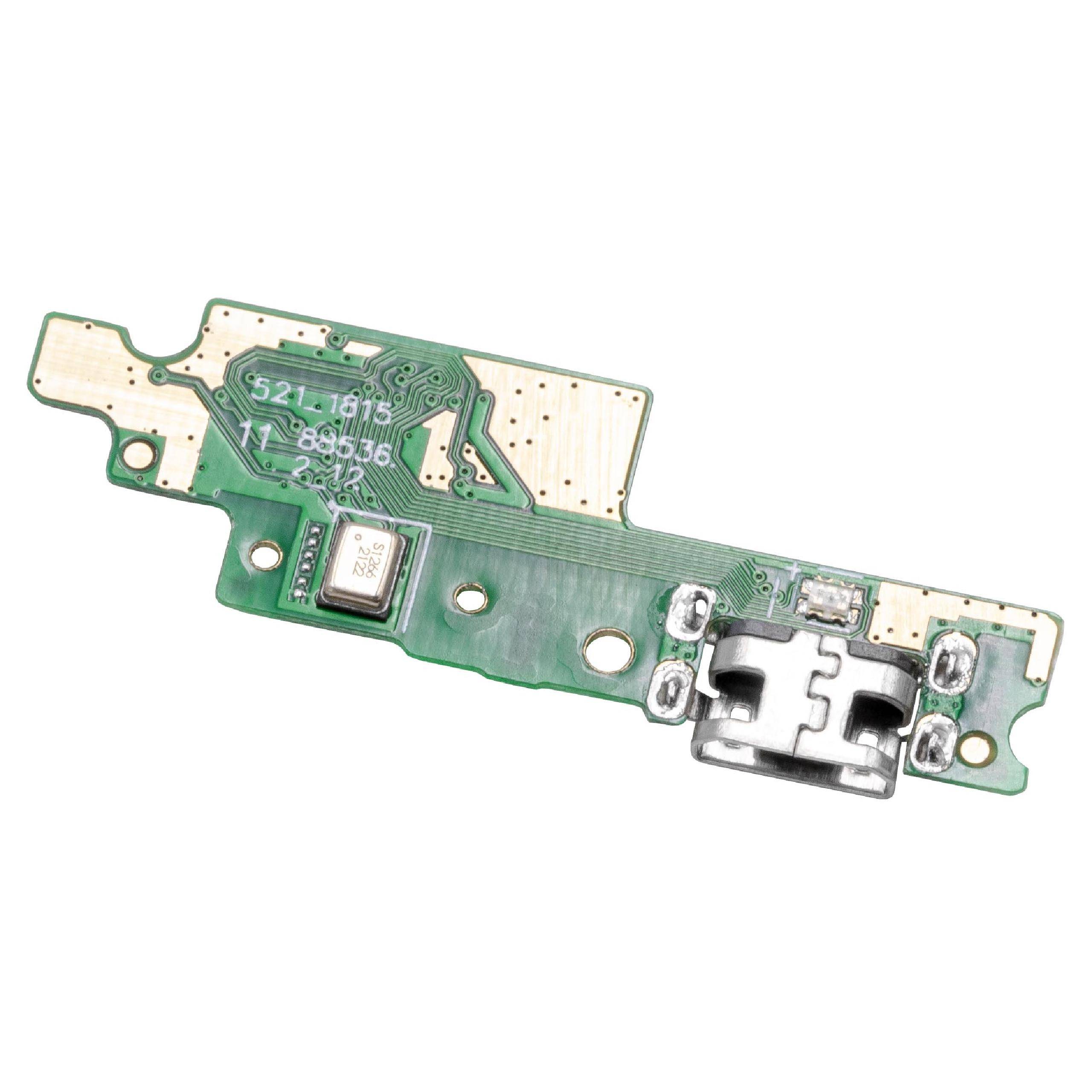 vhbw Ersatz Micro-USB-Ladebuchse mit Mikrofon Ersatz für Xiaomi 521_1815 für Smartphone, Silber