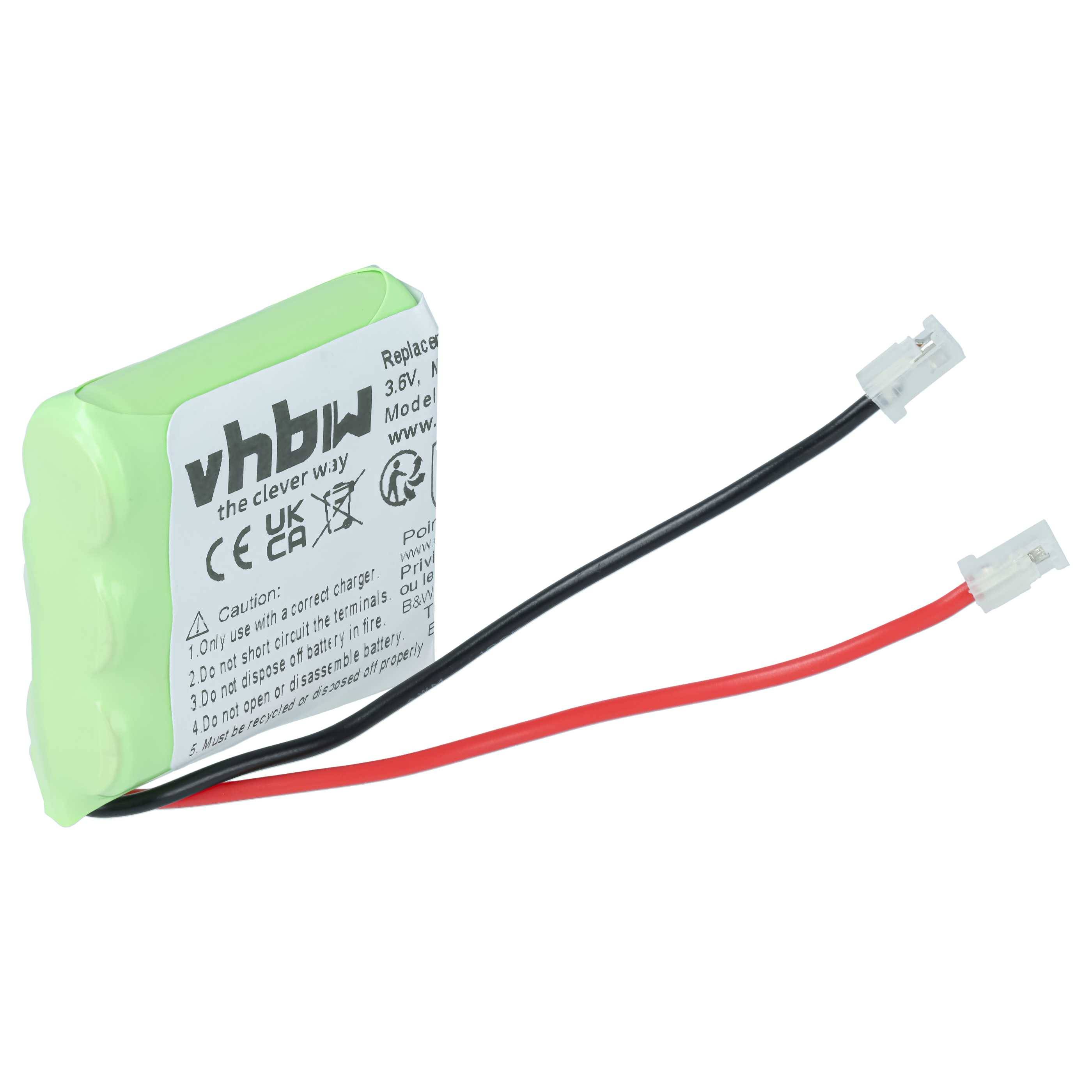 vhbw Akku für diverse Geräte (300mAh, 3,6V, NiMH) 3x Zellen Typ 2/3 AAA, 2/3 Micro