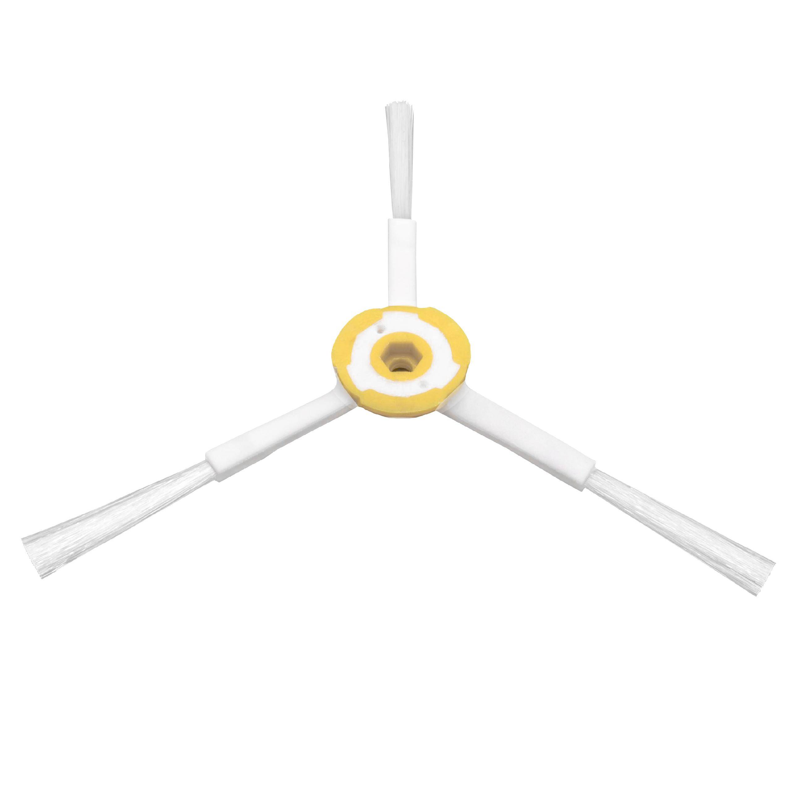 vhbw Seitenbürste kompatibel mit Xiaomi Mi Roborock S55 | S51, S50 Saugroboter - weiß / gelb