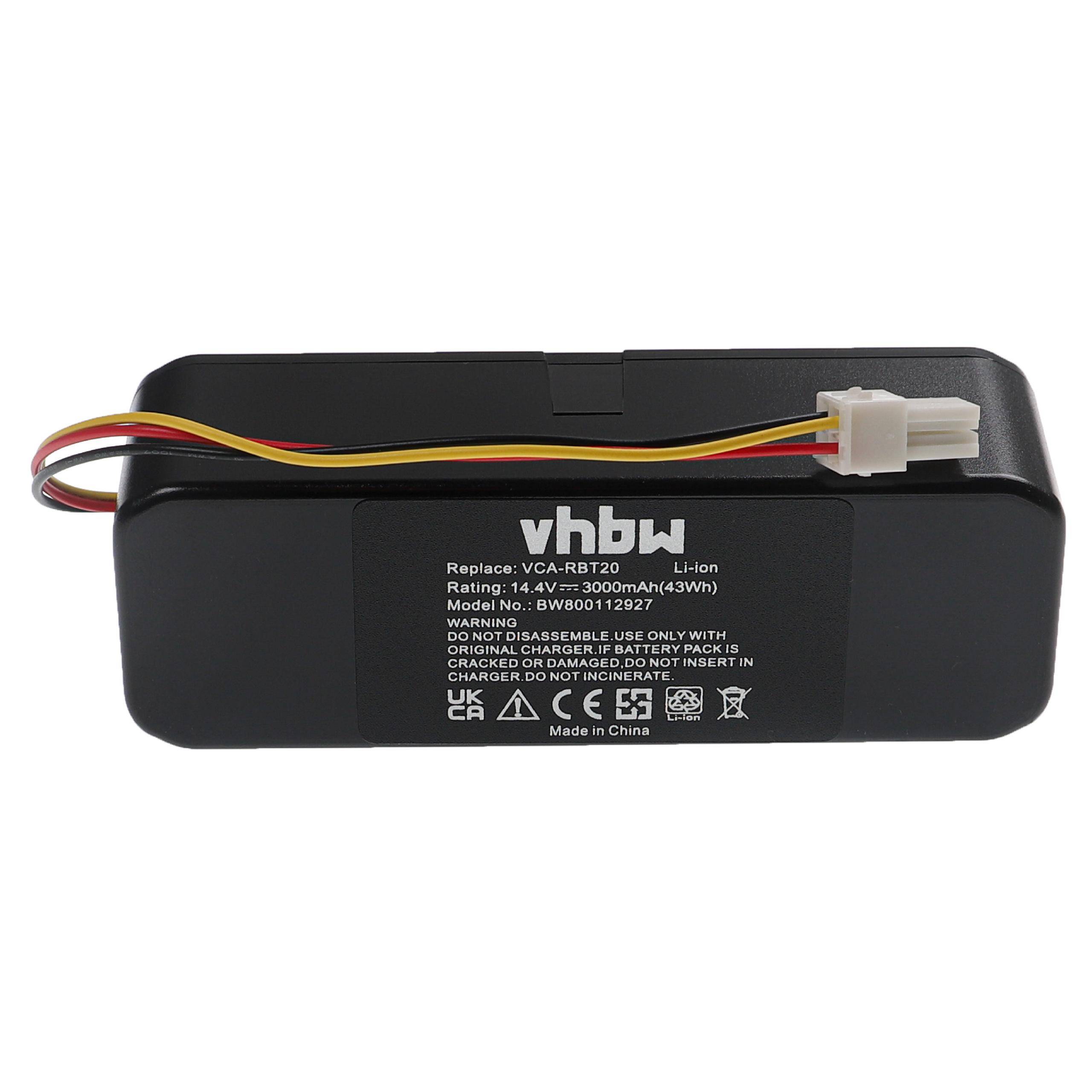 vhbw Akku Ersatzakku Li-Ion 3000mAh (14.4V) kompatibel mit Samsung Navibot der SR-Series, Ersatz für SR8850, SR8855, SR8877, SR8895, SR8849