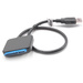 vhbw SATA III zu USB 3.0 Adapter Festplattenkabel Anschlusskabel kompatibel mit 2.5"5, 3.5" HDD, SSD Festplatten, Plug & Play fähig blau / schwarz
