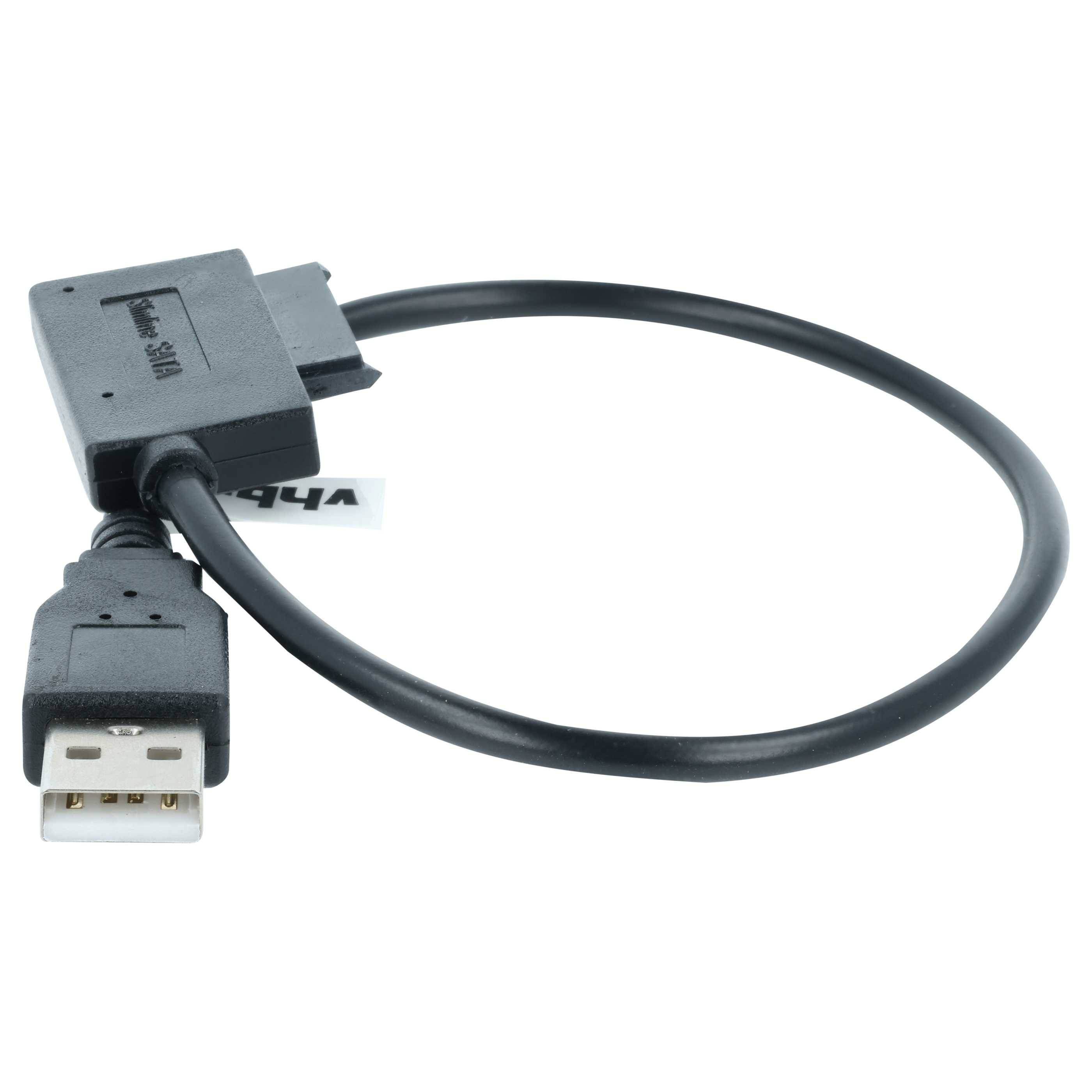 vhbw Slimline SATA II 13 Pin auf USB Adapter Kabel - Adapterkabel für CD/DVD Laufwerke und Festplatten