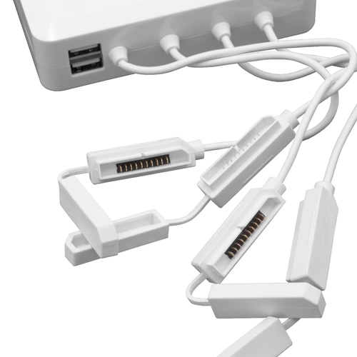 vhbw 4-Fach Ladegerät kompatibel mit DJI Mavic Air Drohnenakku, Fernbedienung, Smartphone für Drohne (6-in-1 Multi-Akkuladegerät) vhbw 4-Fach Ladegerät kompatibel mit DJI Mavic Air Drohnenakku, Fernbedienung, Smartphone für Drohne (6-in-1 Multi-Akkuladegerät)