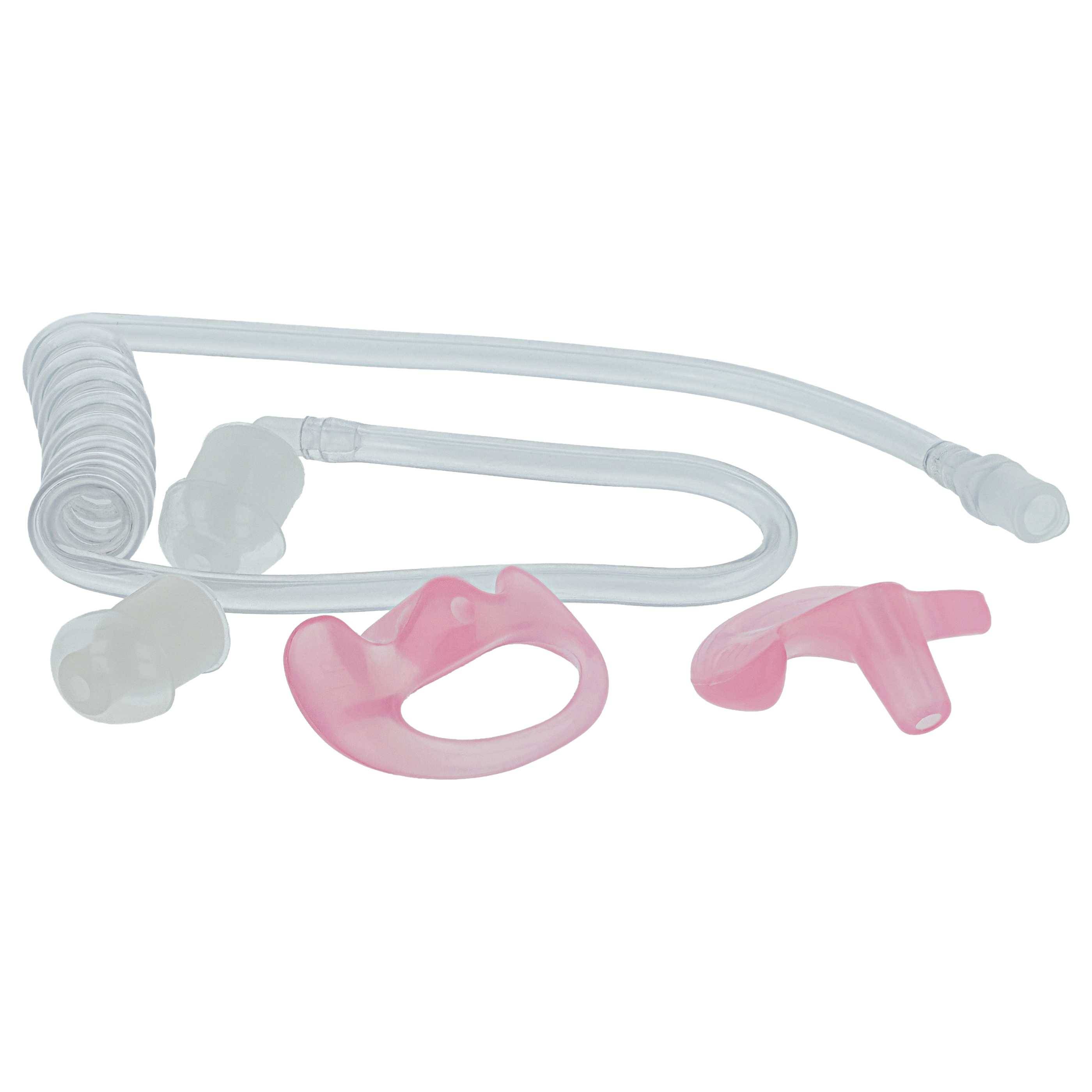 vhbw Security Schallschlauch Ohrhörer, 2x Ohrstöpsel für Headset, Funkgerät - Für linkes und rechtes Ohr, transparent