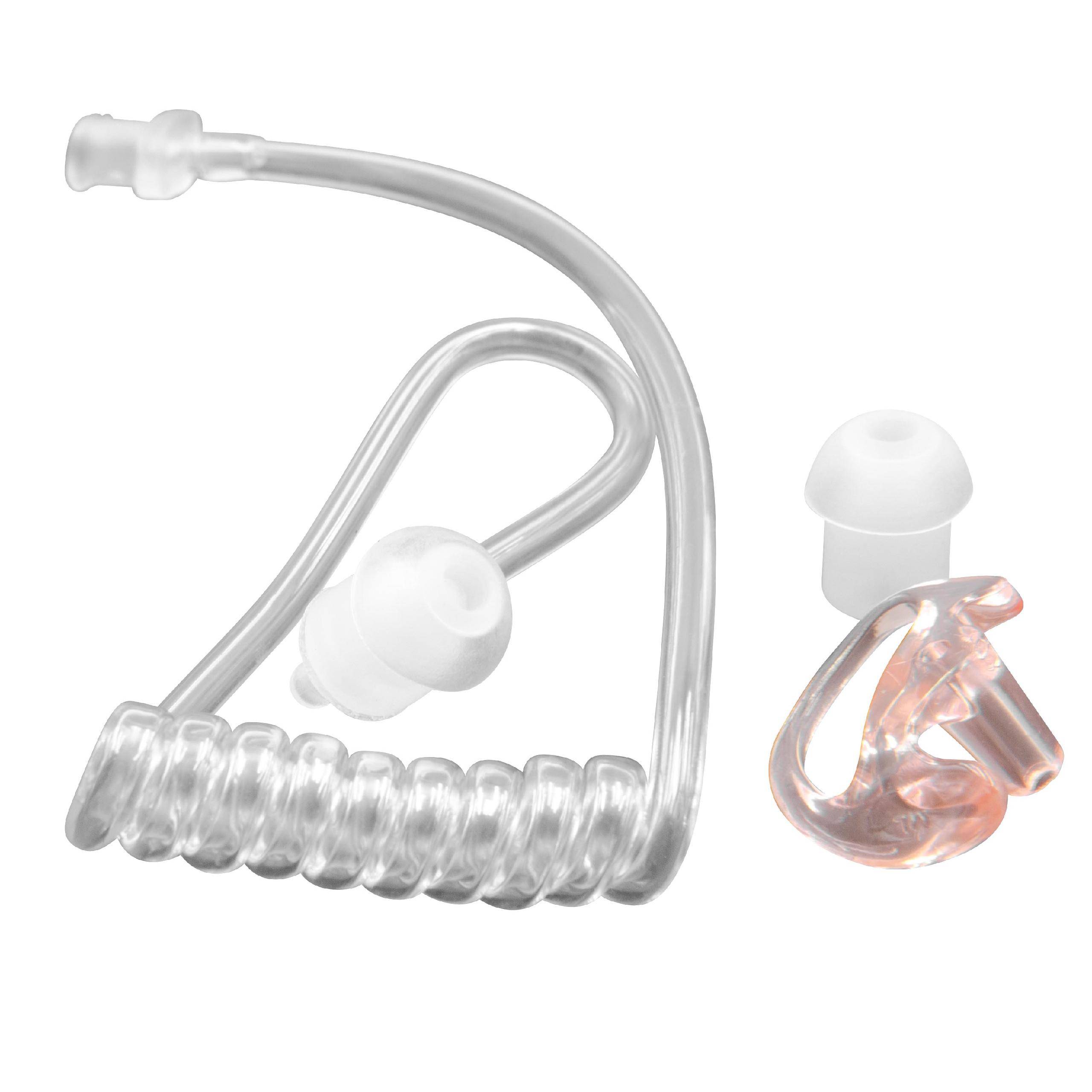 vhbw Security Schallschlauch Ohrhörer 2 x Ohrstöpsel, Ohreinsatz M transparent kompatibel mit Headset, Funkgerät - unauffällig, dezent, guter Halt