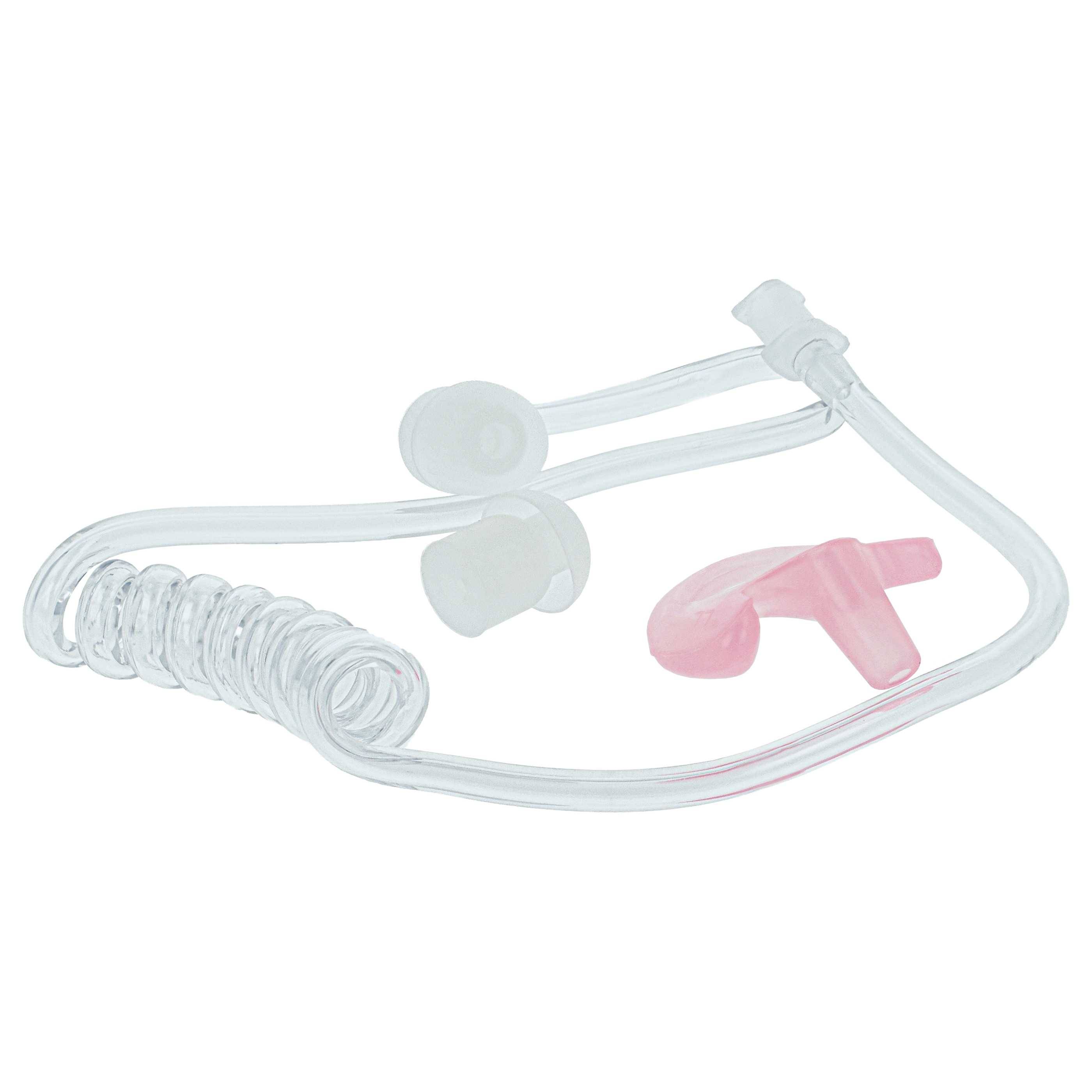 vhbw Security Schallschlauch Ohrhörer, 2x Ohrstöpsel für Headset, Funkgerät - Für linkes Ohr, transparent