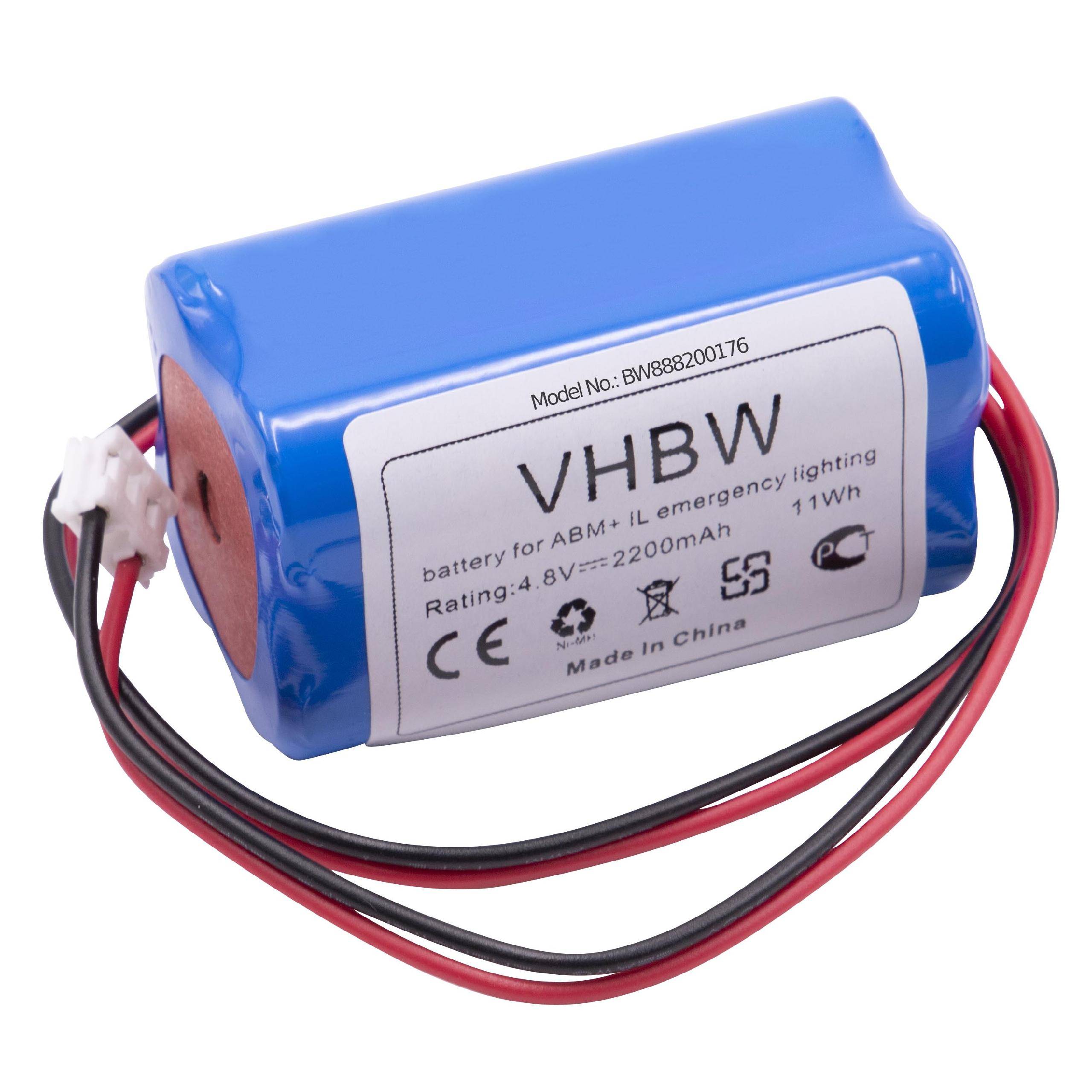 vhbw Akku passend für Fluchtweg, Akkustab (2200mAh, 4.8V, NiMH)