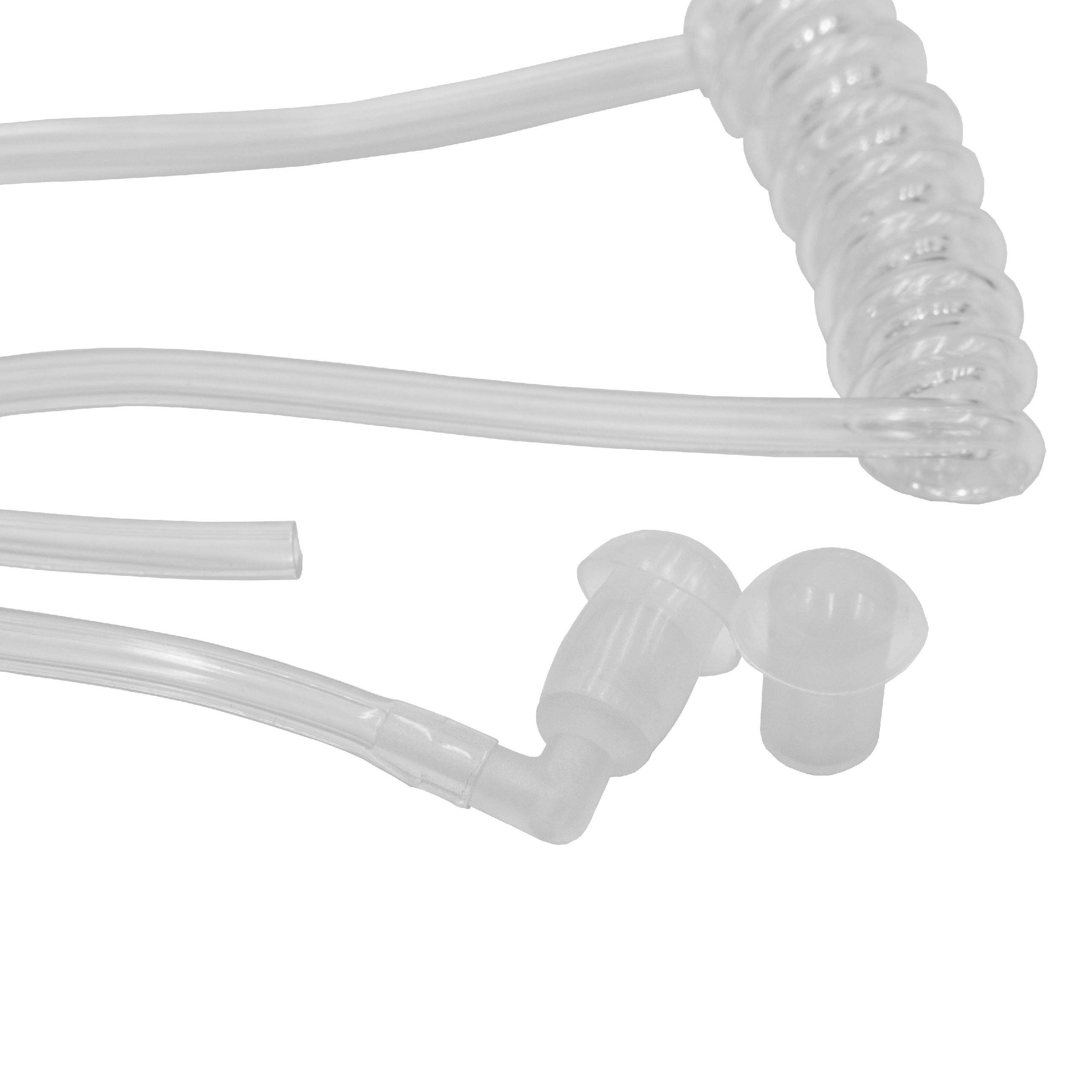 vhbw Security Schallschlauch Ohrhörer 2 x Ohrstöpsel, transparent kompatibel mit Headset, Funkgerät - unauffällig, dezent, guter Halt