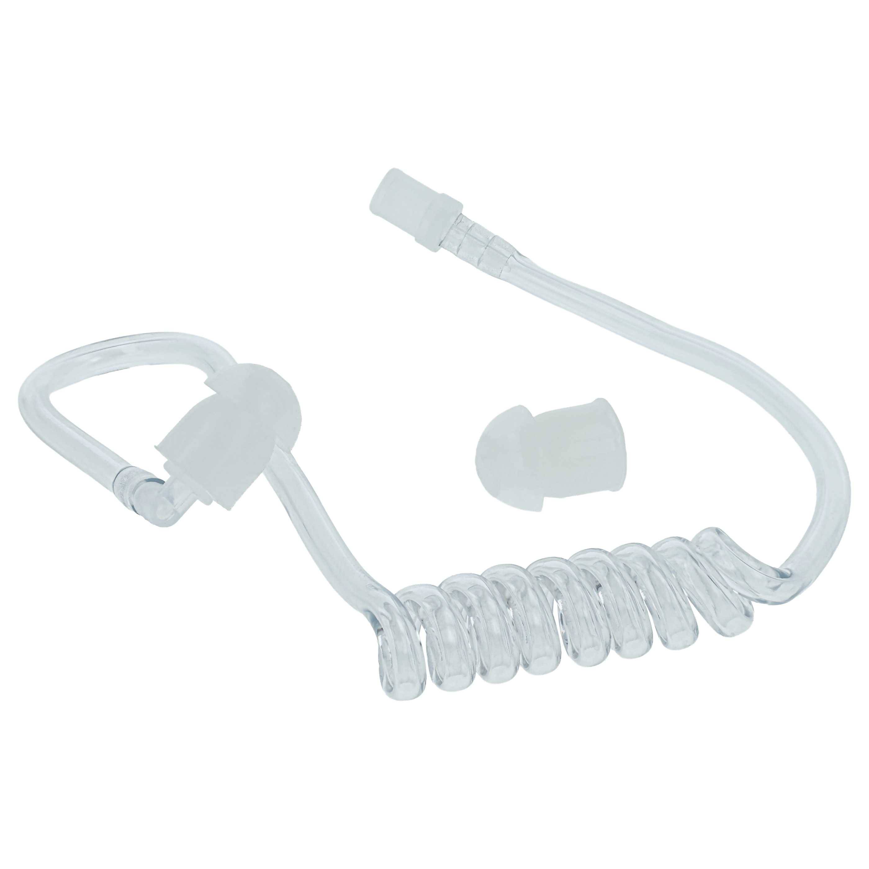 Ein klares, spiralförmiges Glaskondensationsrohr mit zwei Schliff-Verbindungen, entwickelt für den Laborgebrauch zum Kühlen und Kondensieren von Dämpfen.