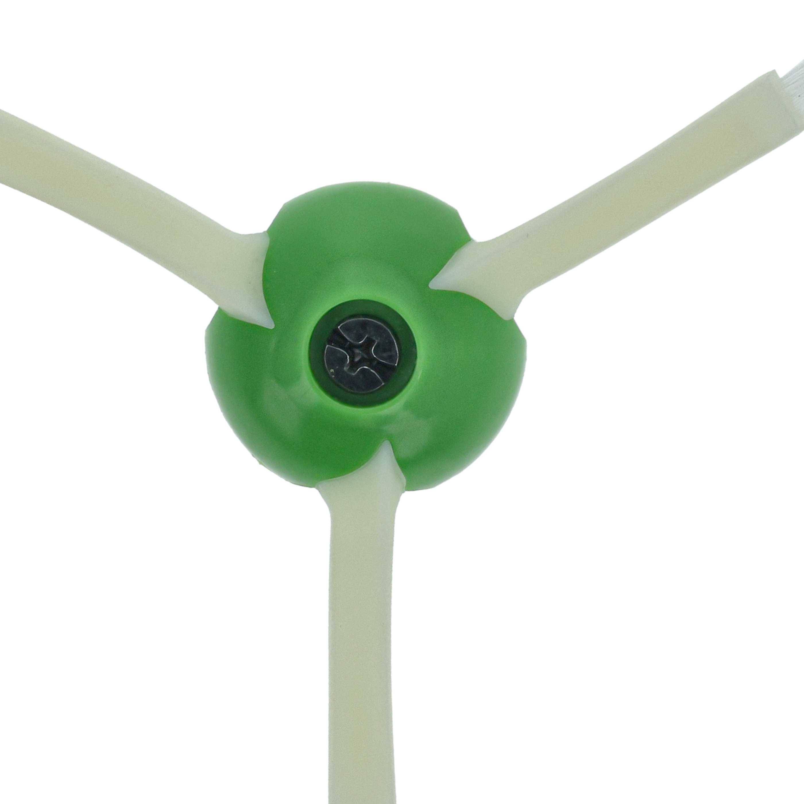 Ein grüner, dreiblättriger Nabe mit einer schwarzen zentralen Schraube, höchstwahrscheinlich Teil eines Ventilators oder mechanischen Bauteils.