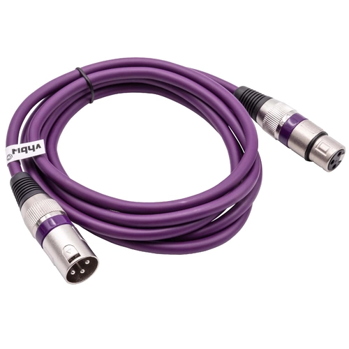 vhbw DMX-Kabel XLR Stecker auf XLR Buchse kompatibel mit Beleuchtung, Schweinwerfer, Bühnenlicht - 3-polig, PVC Kabel-Mantel, lila, 2m vhbw DMX-Kabel XLR Stecker auf XLR Buchse kompatibel mit Beleuchtung, Schweinwerfer, Bühnenlicht - 3-polig, PVC Kabel-Mantel, lila, 2m