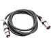 vhbw DMX-Kabel XLR Stecker auf XLR Buchse kompatibel mit Beleuchtung, Schweinwerfer, Bühnenlicht - 3-polig, PVC Kabel-Mantel, schwarz, 2m