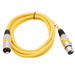 vhbw DMX-Kabel XLR Stecker auf XLR Buchse kompatibel mit Beleuchtung, Schweinwerfer, Bühnenlicht - 3-polig, PVC Kabel-Mantel, gelb, 2m