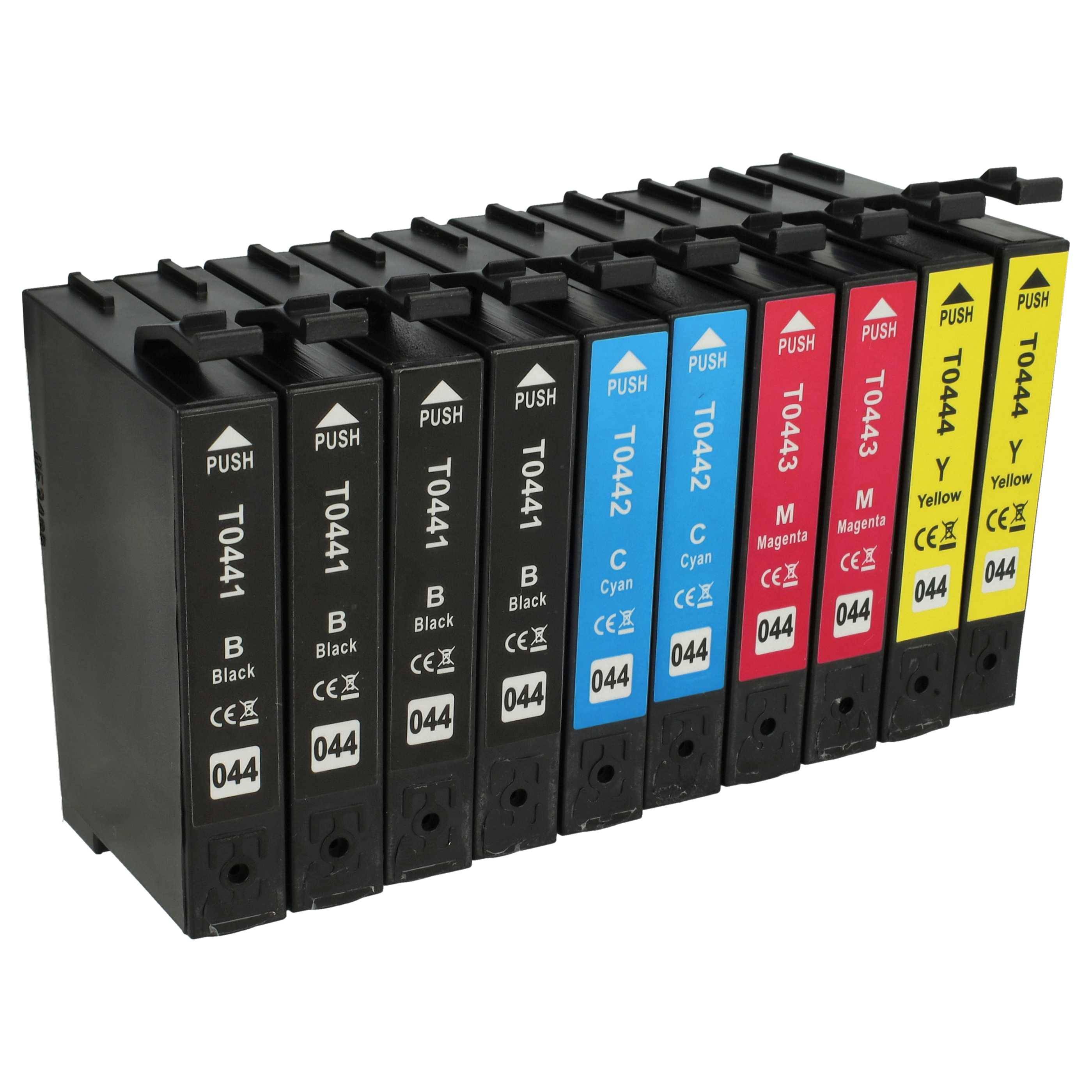 vhbw 10x Tintenpatronen kompatibel mit Epson Stylus C64 | C66, C84, C86, CX3600, CX3650, CX6400, CX6500, CX6600, CX6650 Drucker - Set Cyan, Magenta