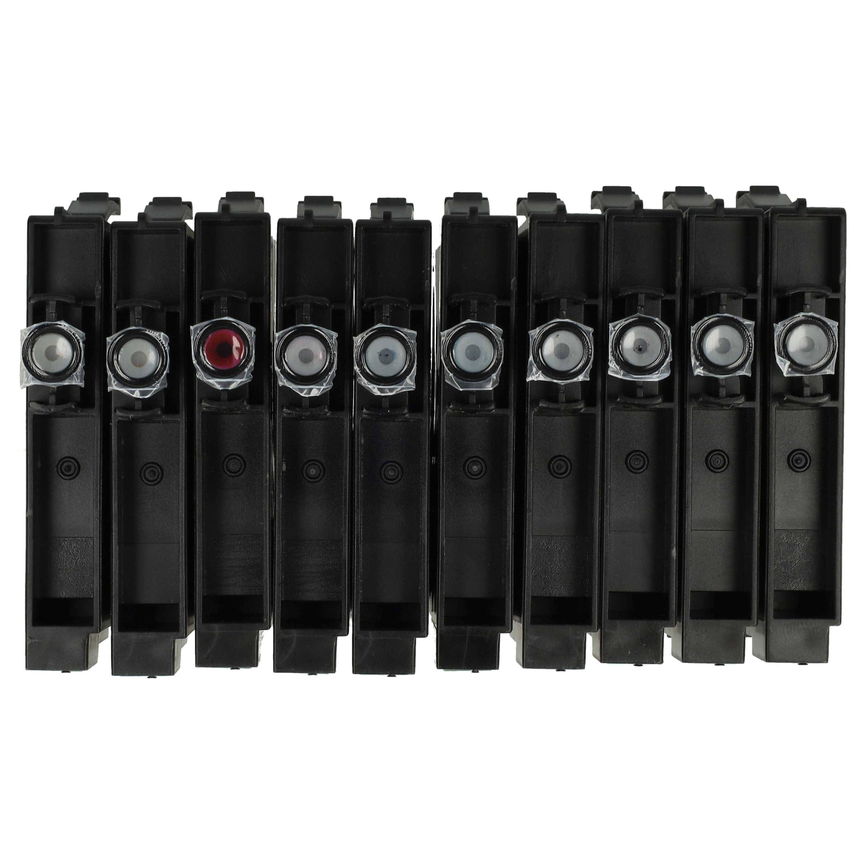 vhbw 10x Tintenpatronen kompatibel mit Epson Stylus C64 | C66, C84, C86, CX3600, CX3650, CX6400, CX6500, CX6600, CX6650 Drucker - Set Cyan, Magenta