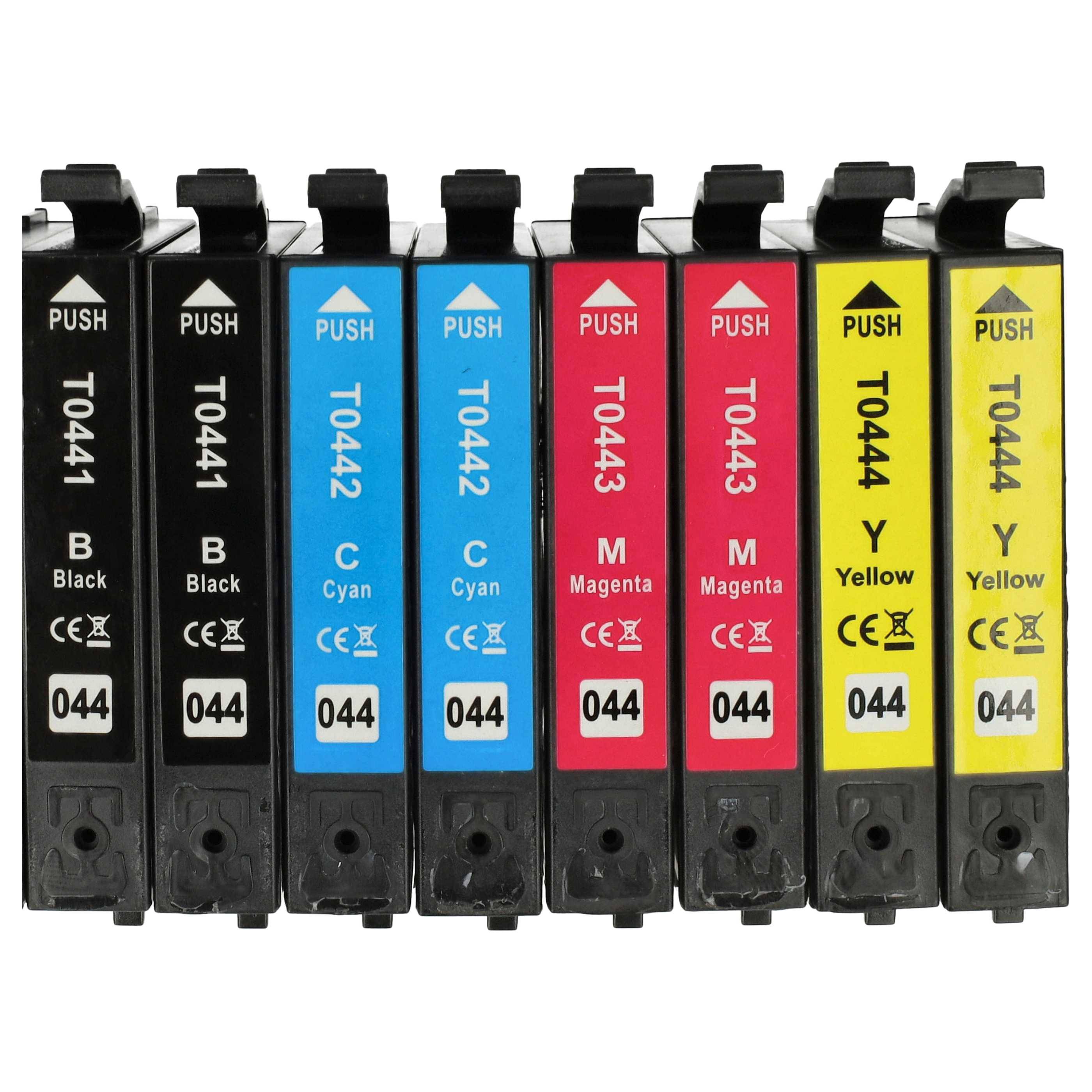 vhbw 10x Tintenpatronen kompatibel mit Epson Stylus C64 | C66, C84, C86, CX3600, CX3650, CX6400, CX6500, CX6600, CX6650 Drucker - Set Cyan, Magenta